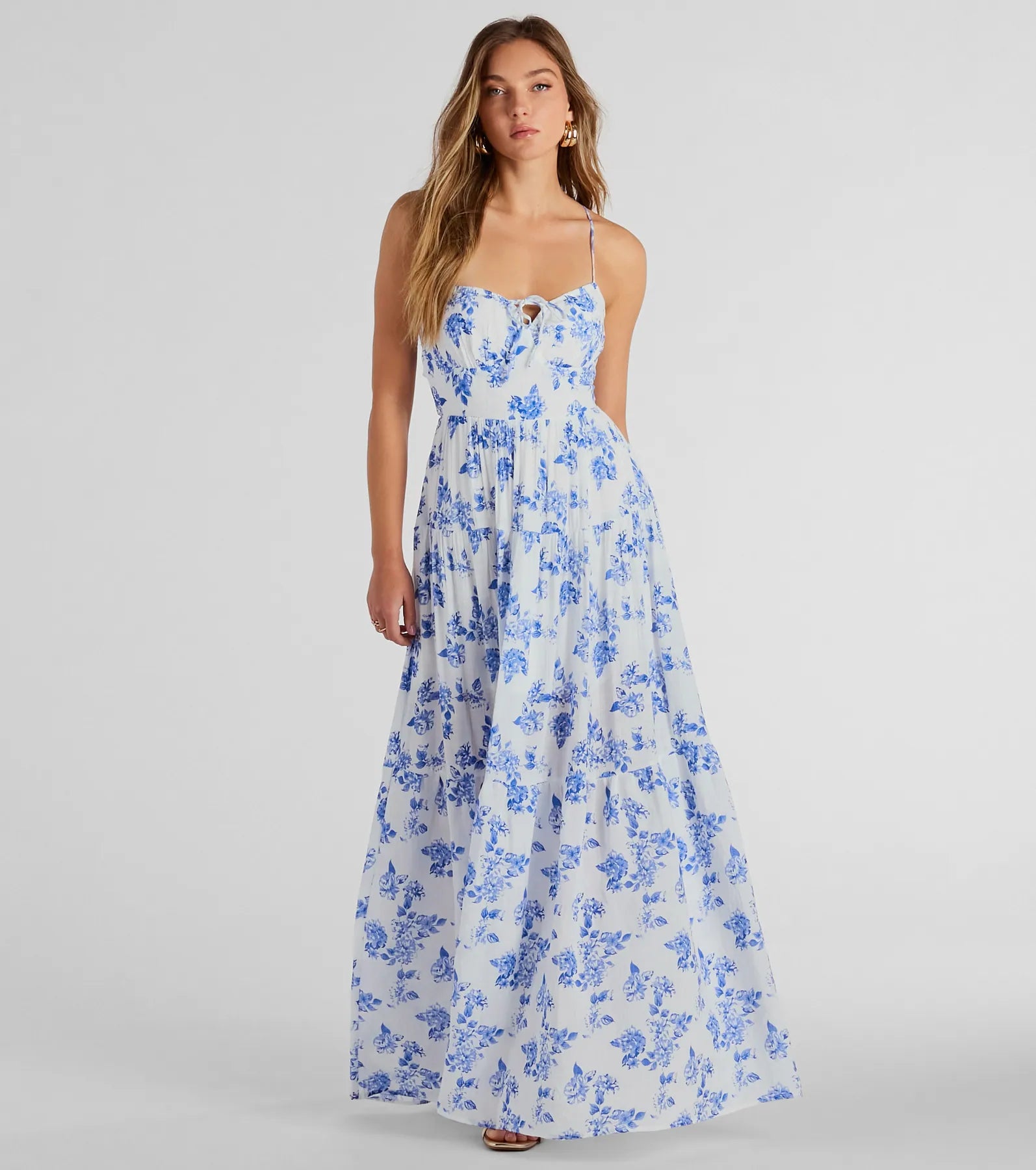 Ultimate Charm Floral Tie-Back Maxi Dress | Lightweight & Stylish