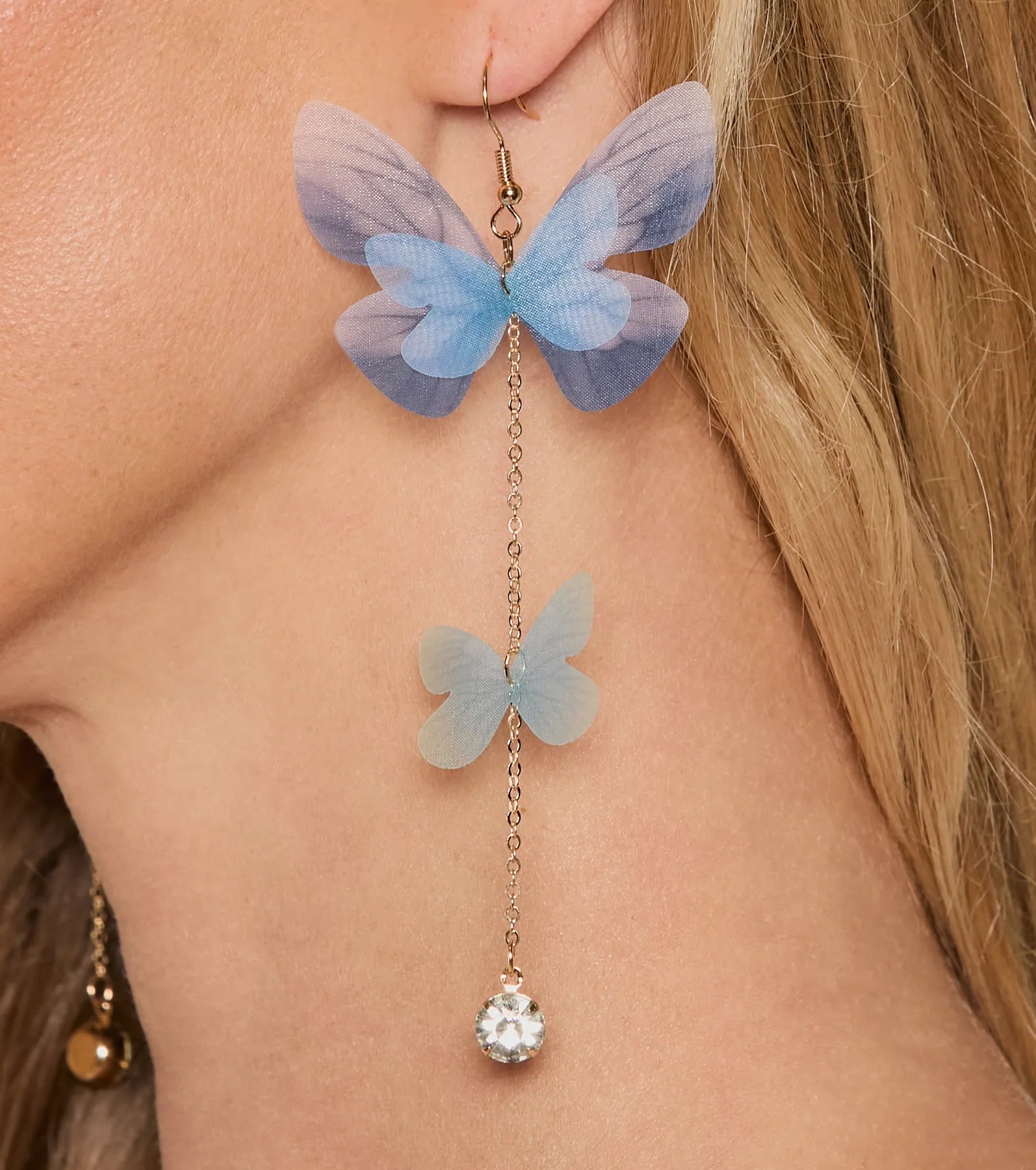 Premium Organza Butterfly Elegance Earrings