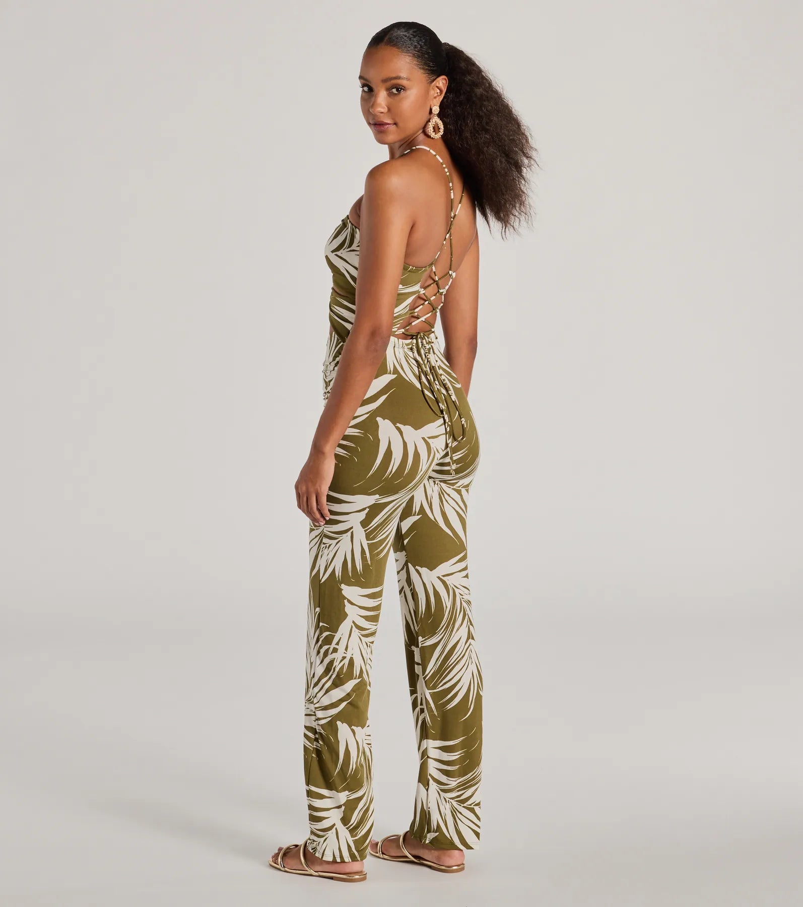 Ultimate Tropical Getaway Strappy Cutout Jumpsuit