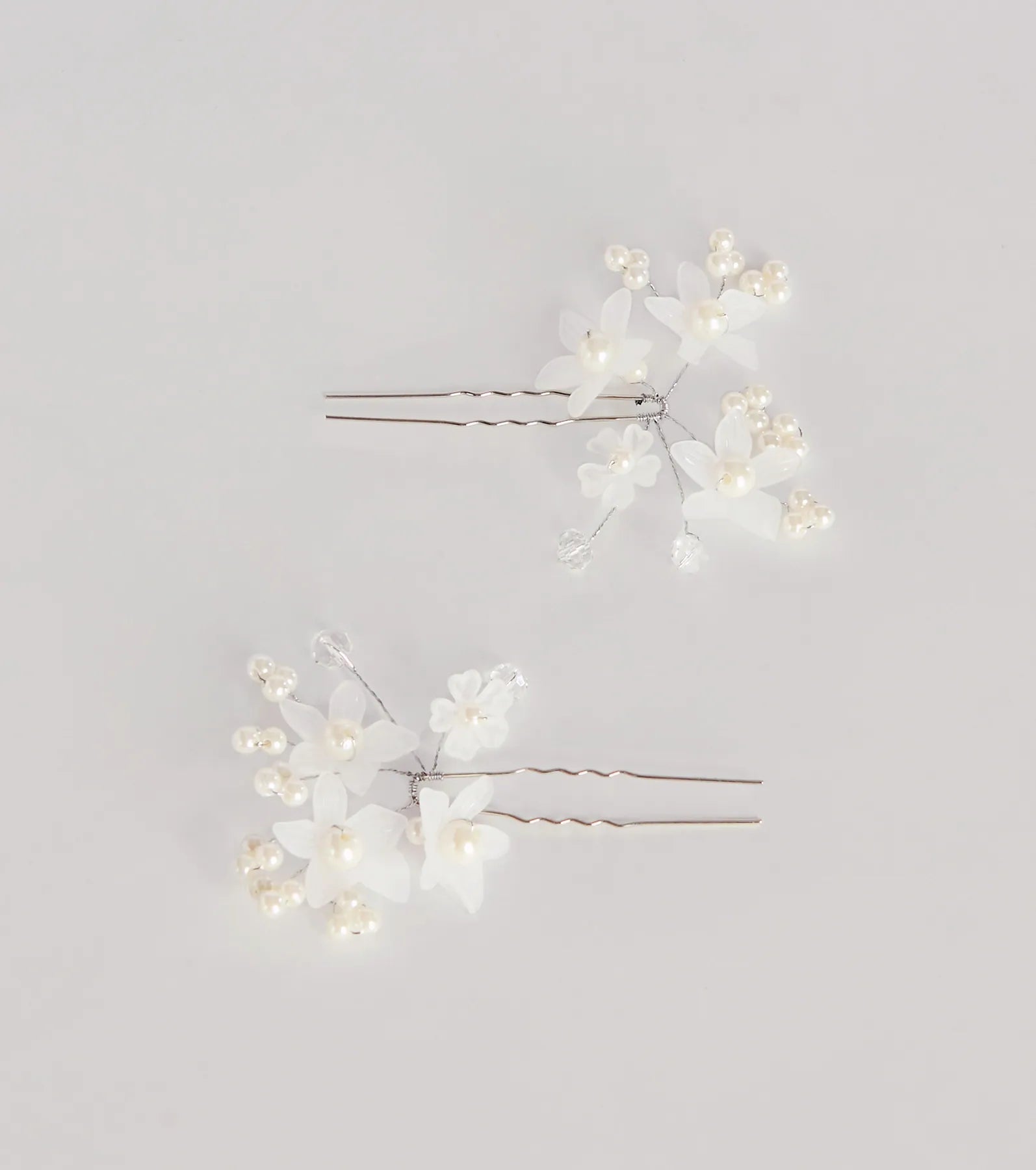 Premium Luxe Pearl & Crystal Flower Hair Pin Set - Ultimate Elegance