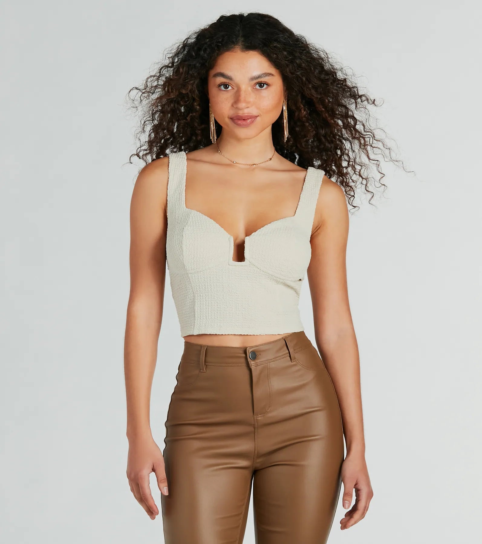 Ultimate Flirtation Texture Knit Crop Top - Perfect for Dates & Nights Out