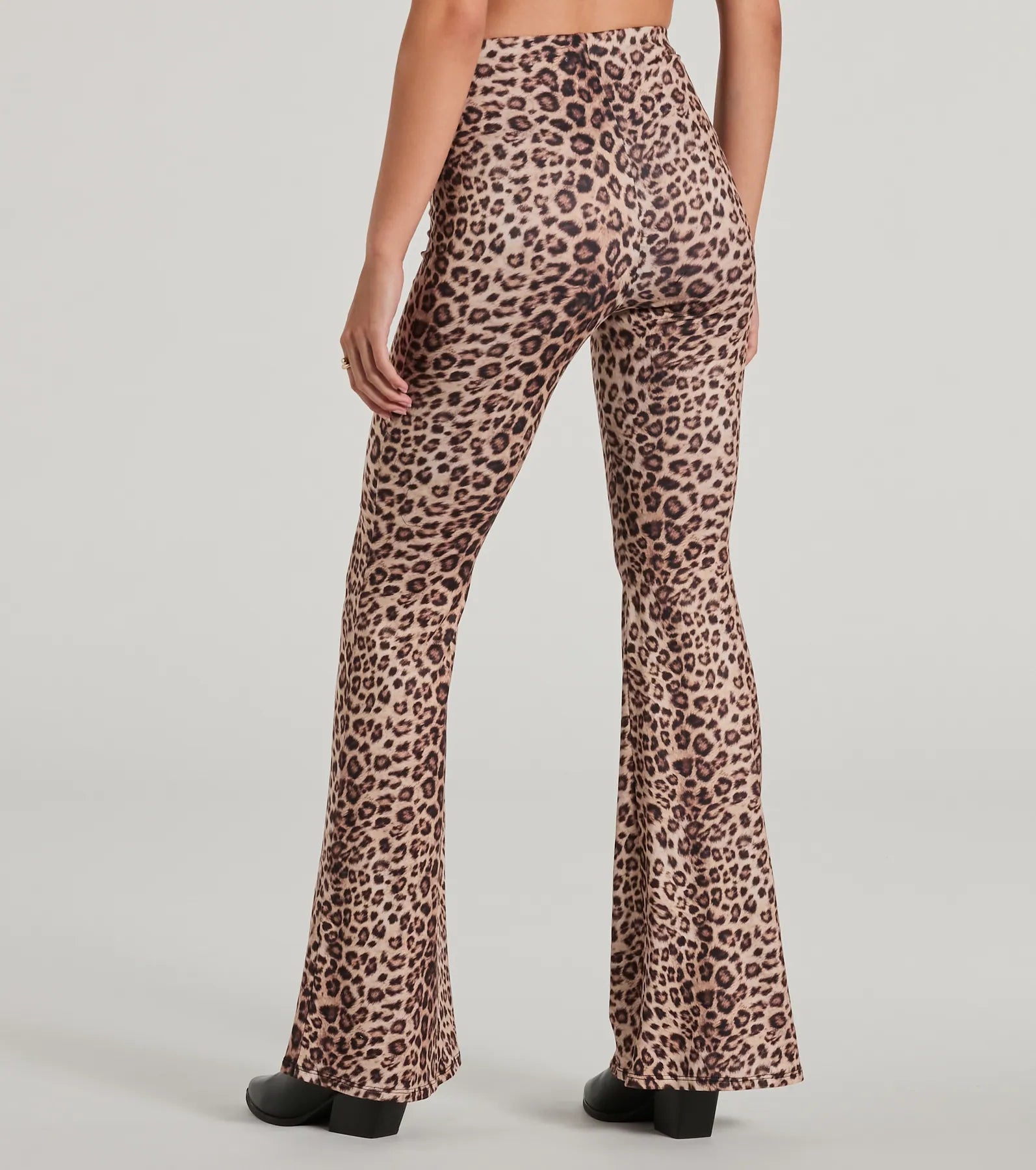 Ultimate Wild Side Leopard Flare Pants - High Rise & Stretchy