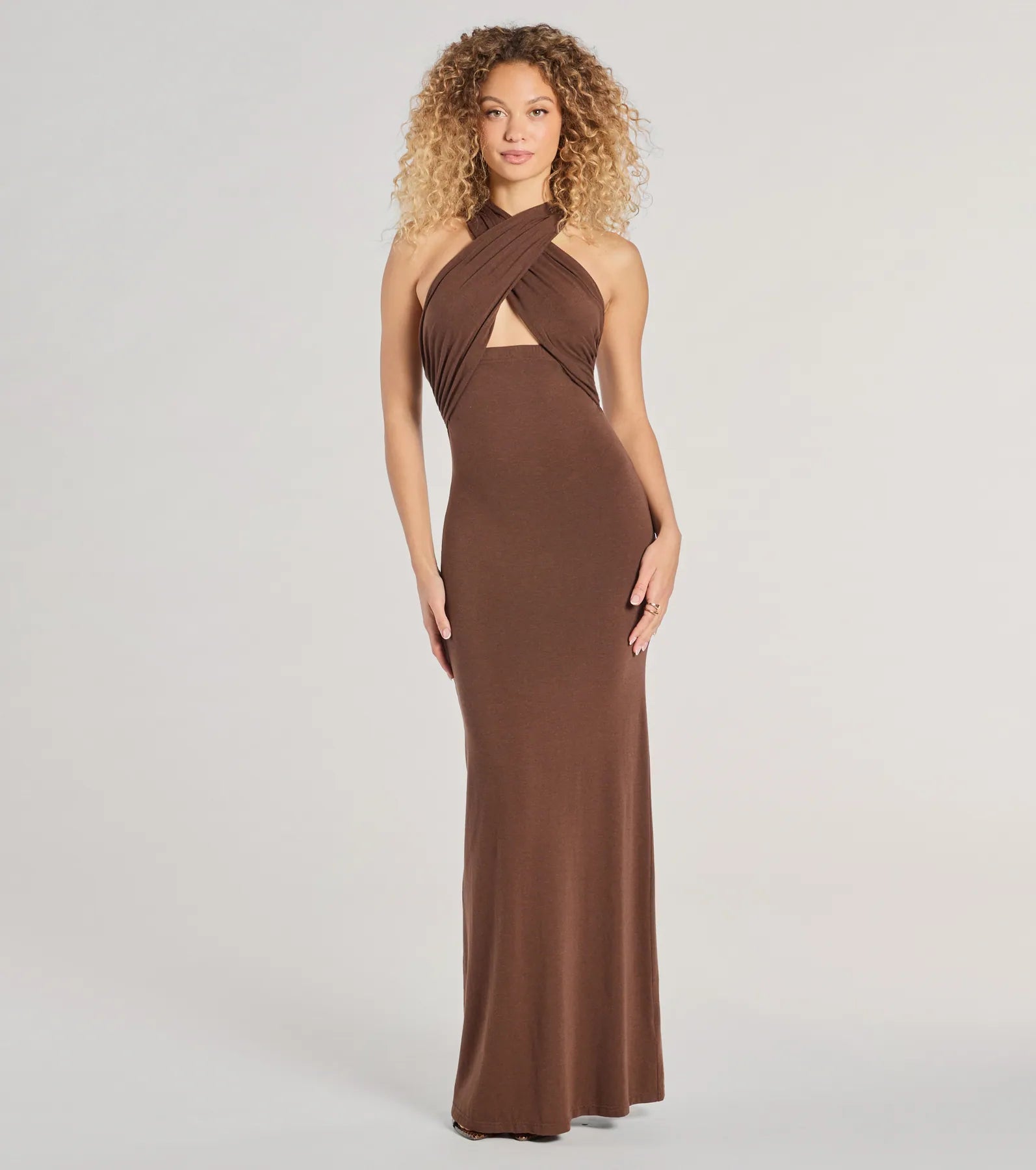 Ultimate Chic Convertible Ruched Maxi Dress