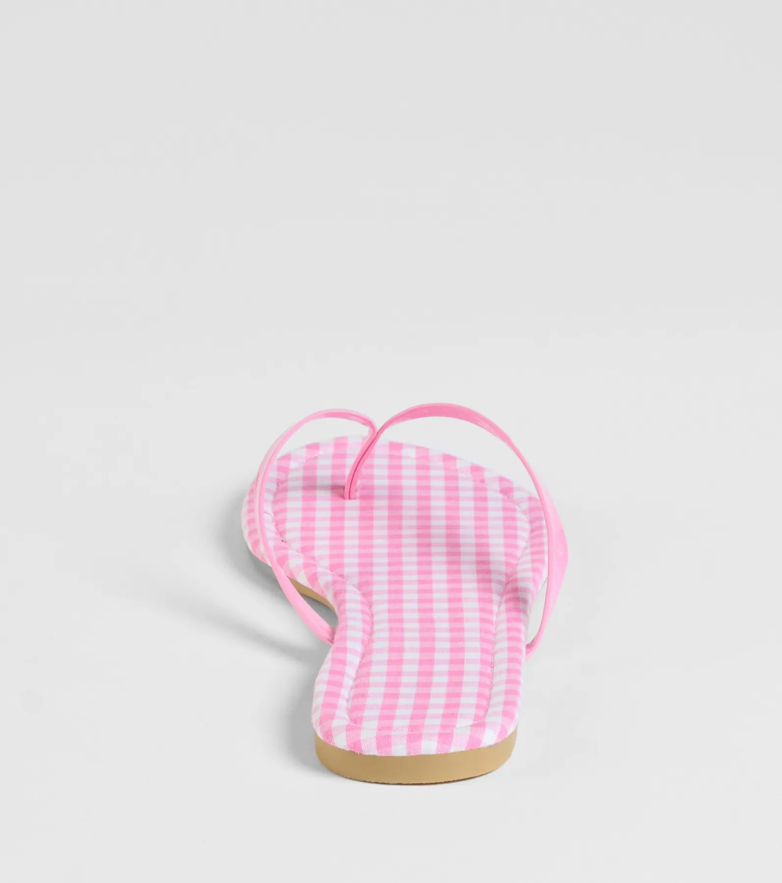 Ultimate Summer Staple: Cutie Vibe Gingham Print Thong Sandals