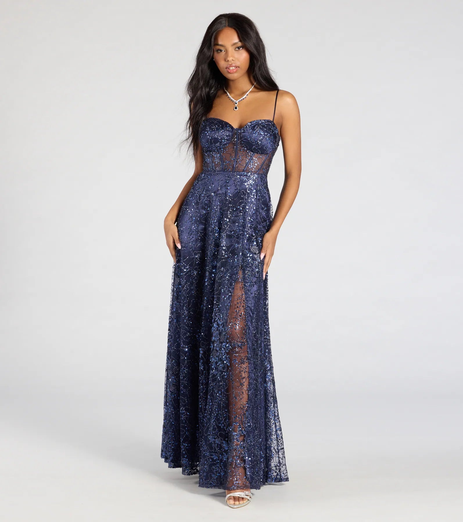 Ultimate Glamour: Lauren Sweetheart A-Line Sequin Dress