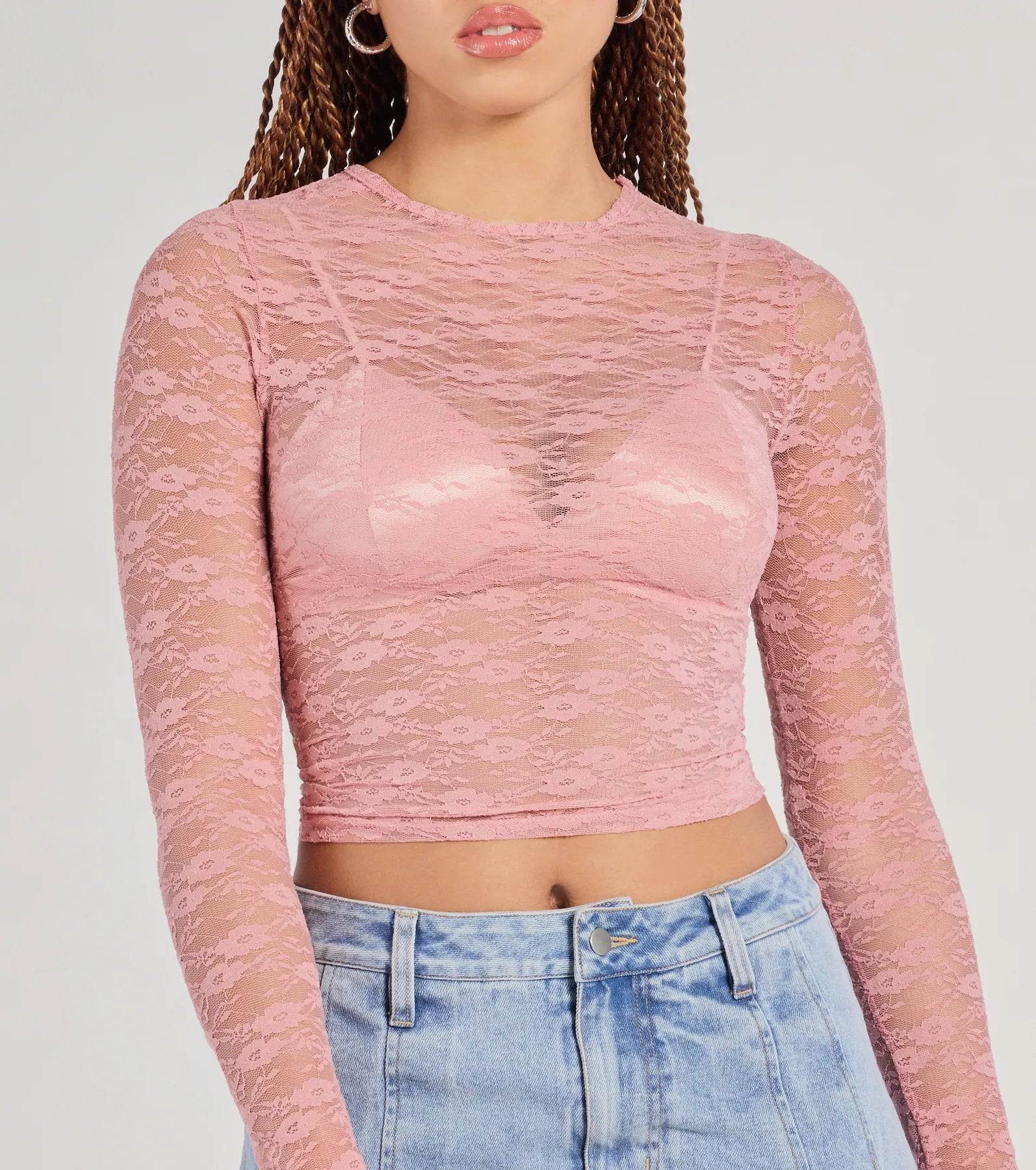 Premium Sheer Lace Crop Top - Ultimate Style Upgrade