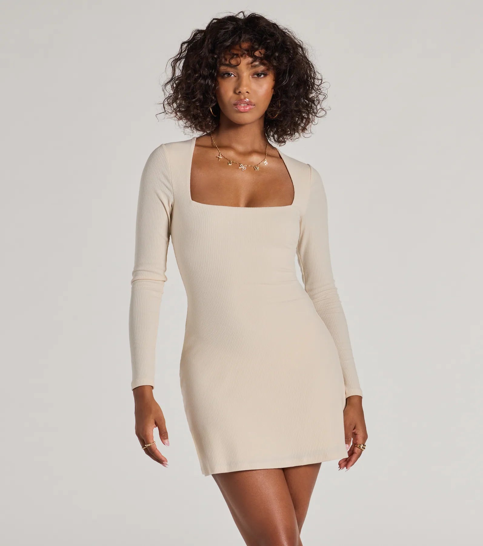 Ultimate Luxe Ribbed Knit Mini Dress - Perfect Date Night Outfit