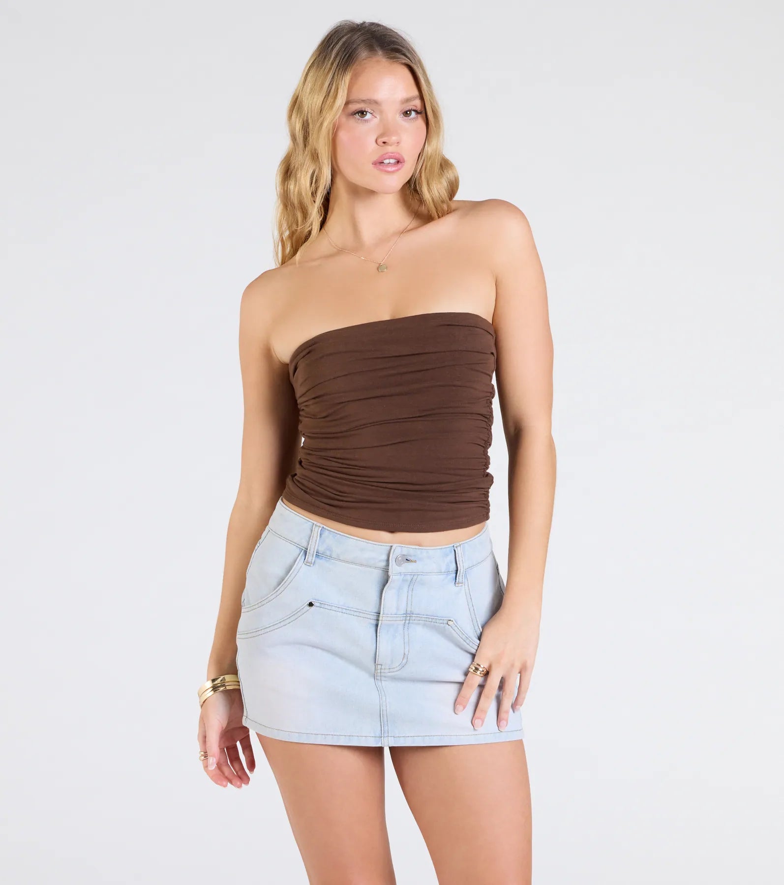 Ultimate Ruched Knit Tube Top - Flattering & Trendy