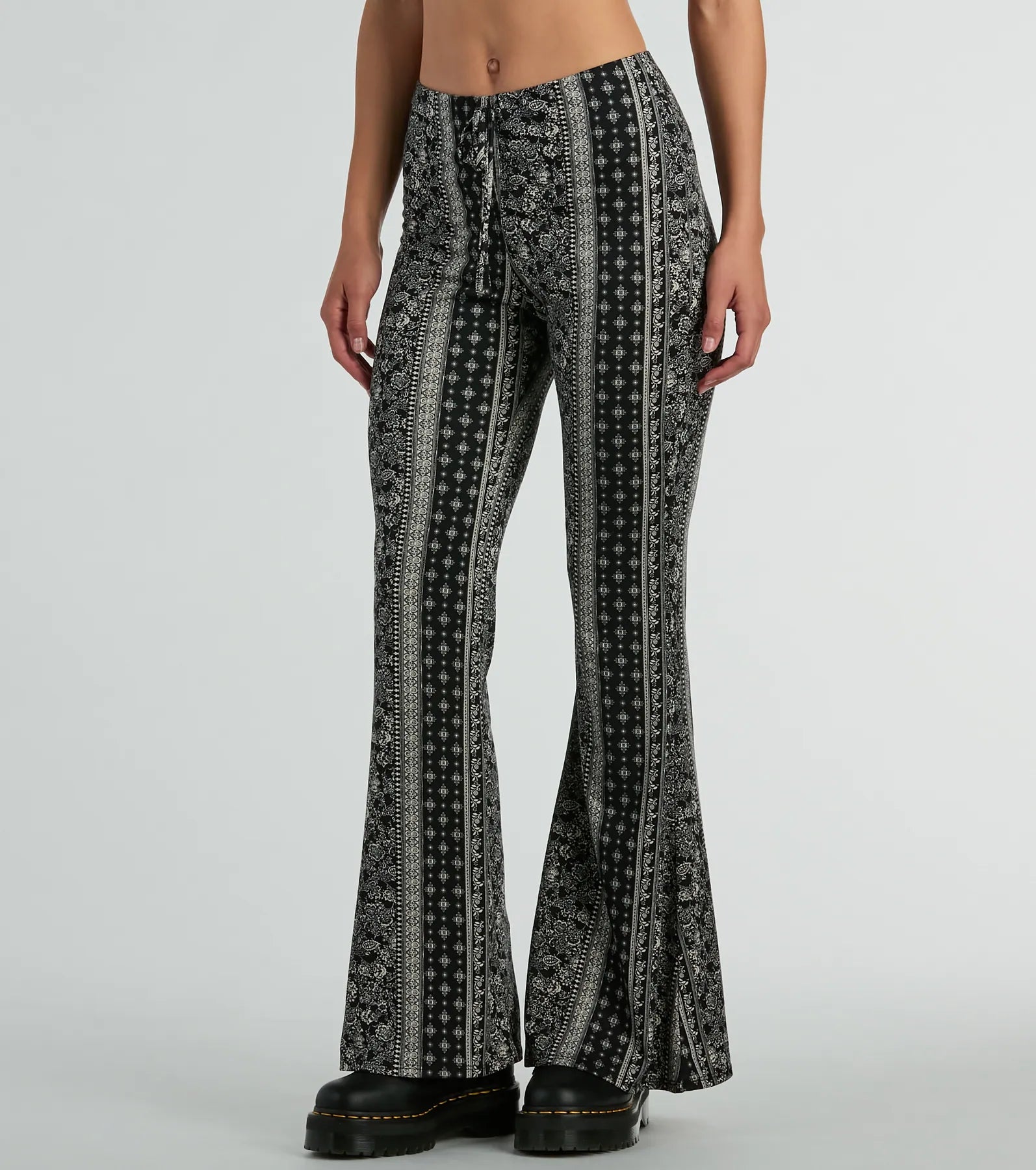 Ultimate Boho V-Waist Tie Flare Pants - Festival Ready