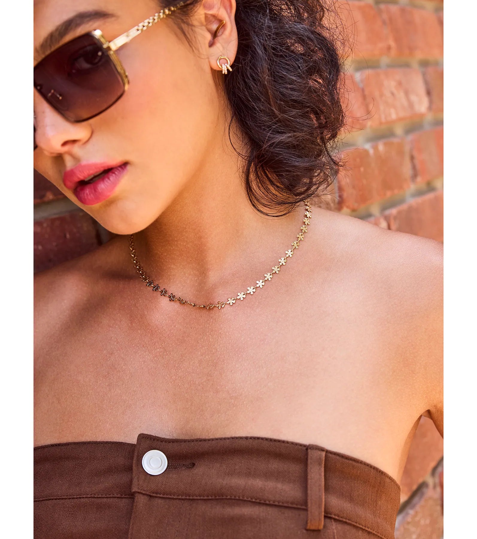 Premium Floral Chain Necklace - Ultimate Layering Piece