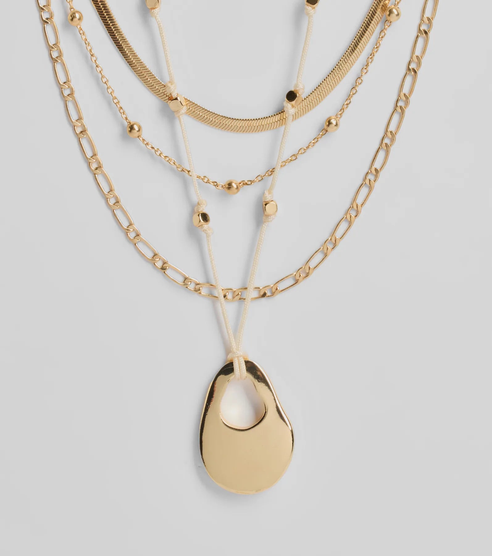 Premium Boho Layered Charm Necklace with Beaded Accents