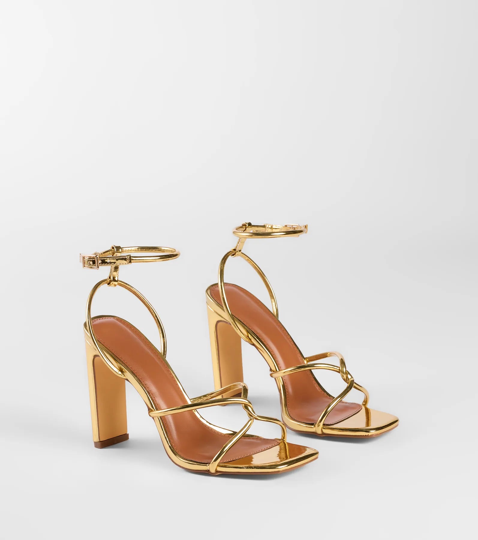 Premium So Elegant Twist Strappy Block Heels - Ultimate Style Upgrade