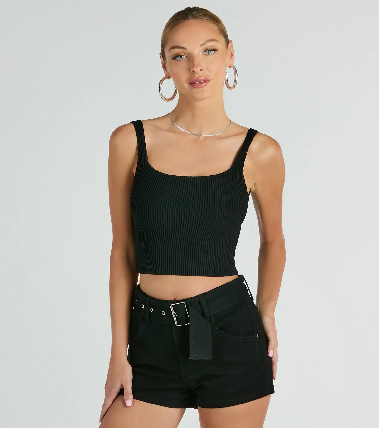 Premium Essential Update Sleeveless Crop Tank Top