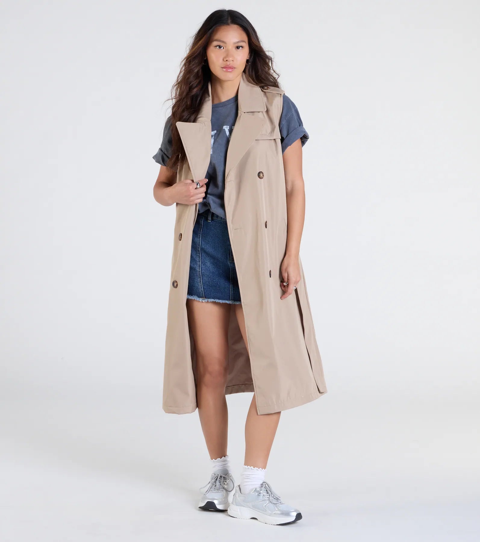 Ultimate Classic Tie-Front Belted Trench Vest - Upgrade Your Style