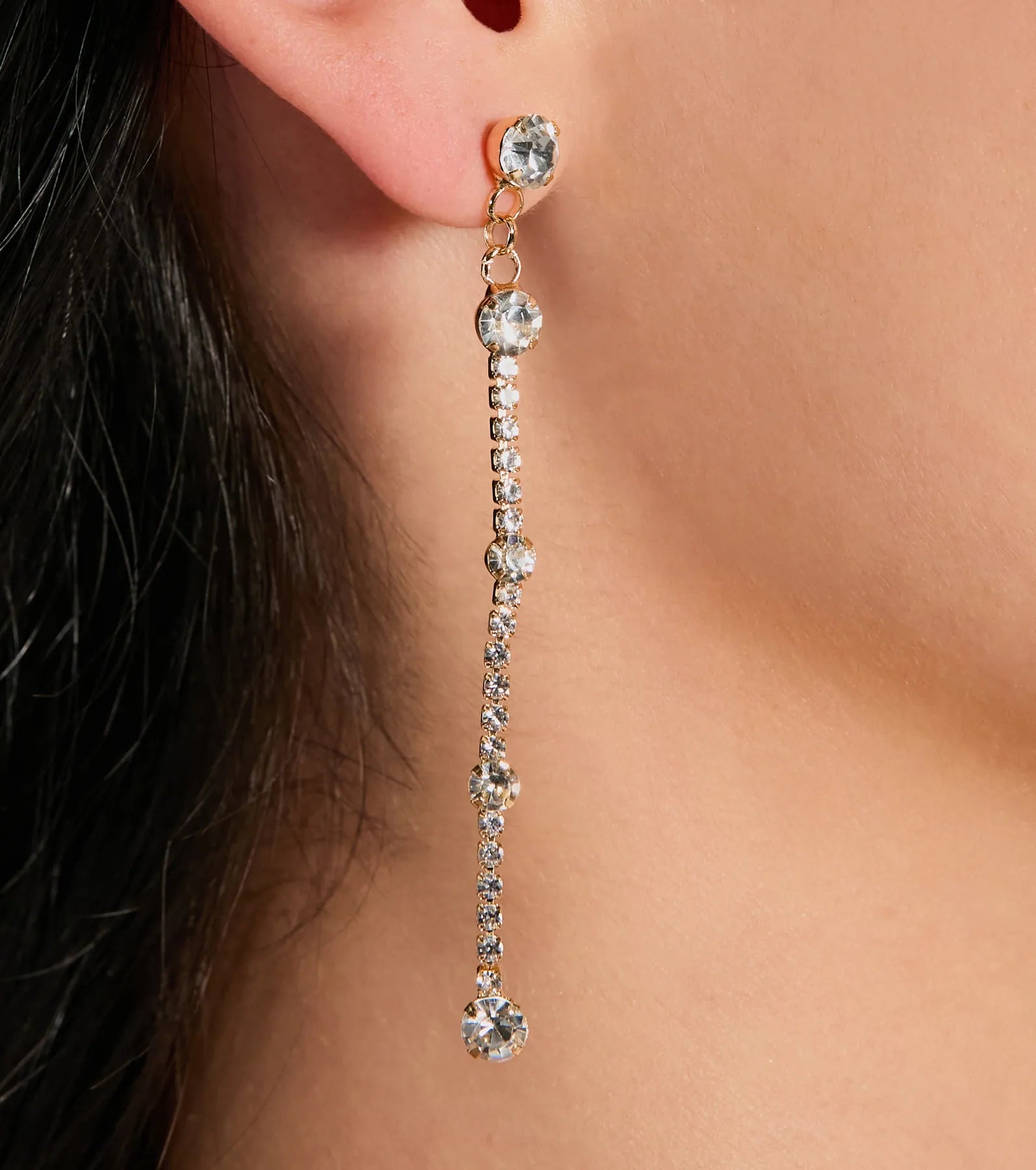 Premium Linear Rhinestone Earrings - Ultimate Elegance