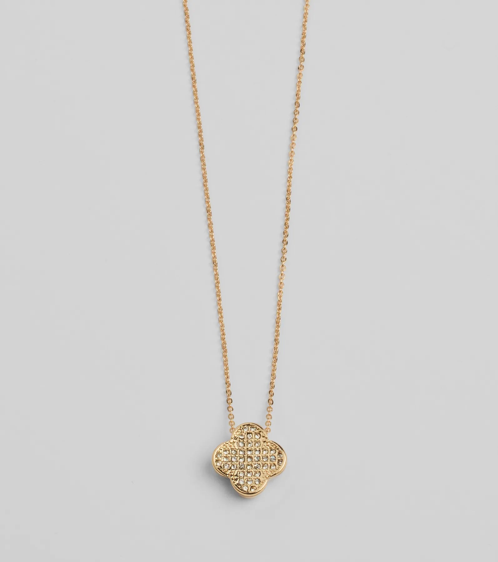 Premium Rhinestone Clover Charm Necklace - Ultimate Luck Accessory