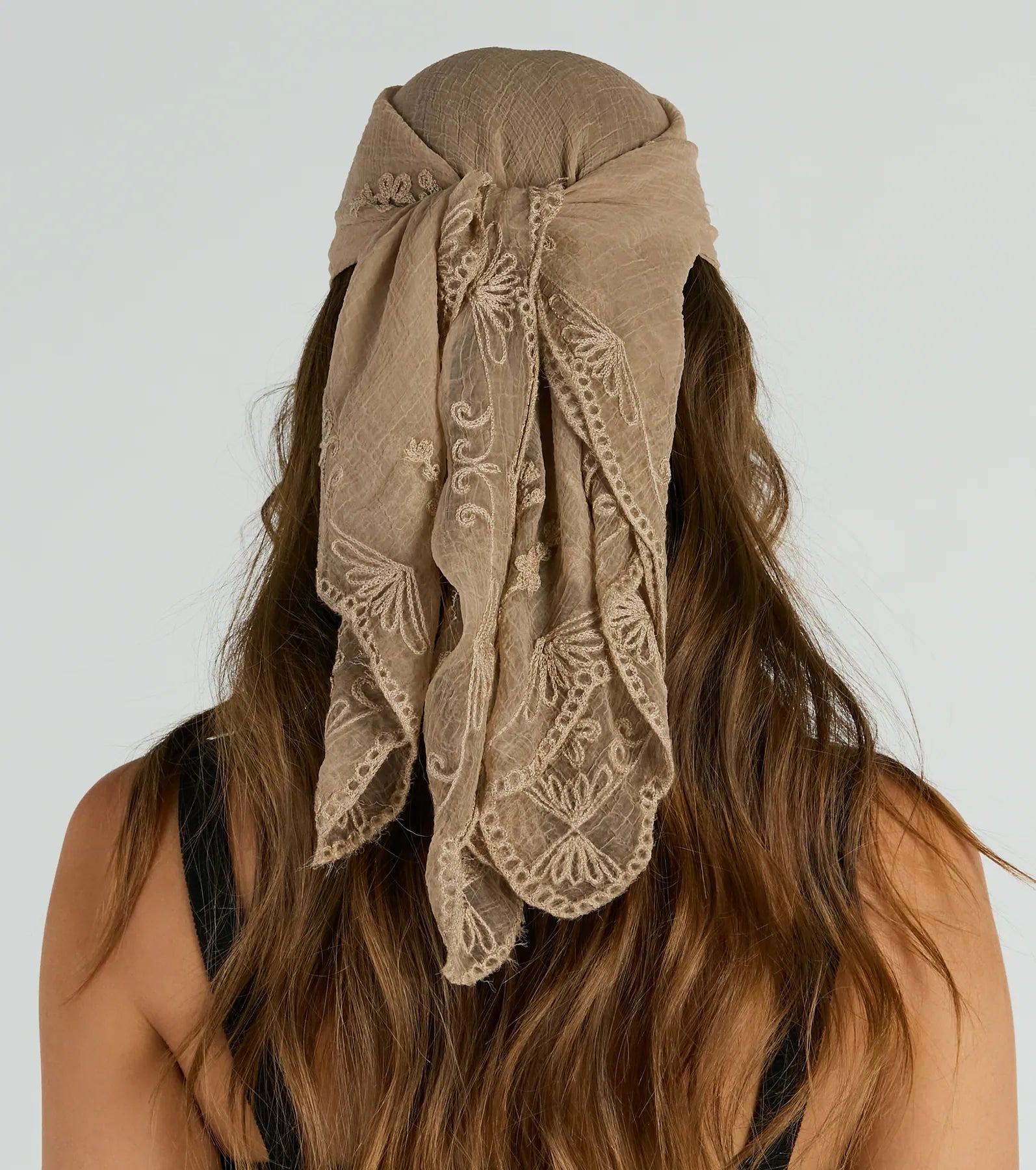 Ultimate Embroidered Sheer Head Scarf - Forever Adorable