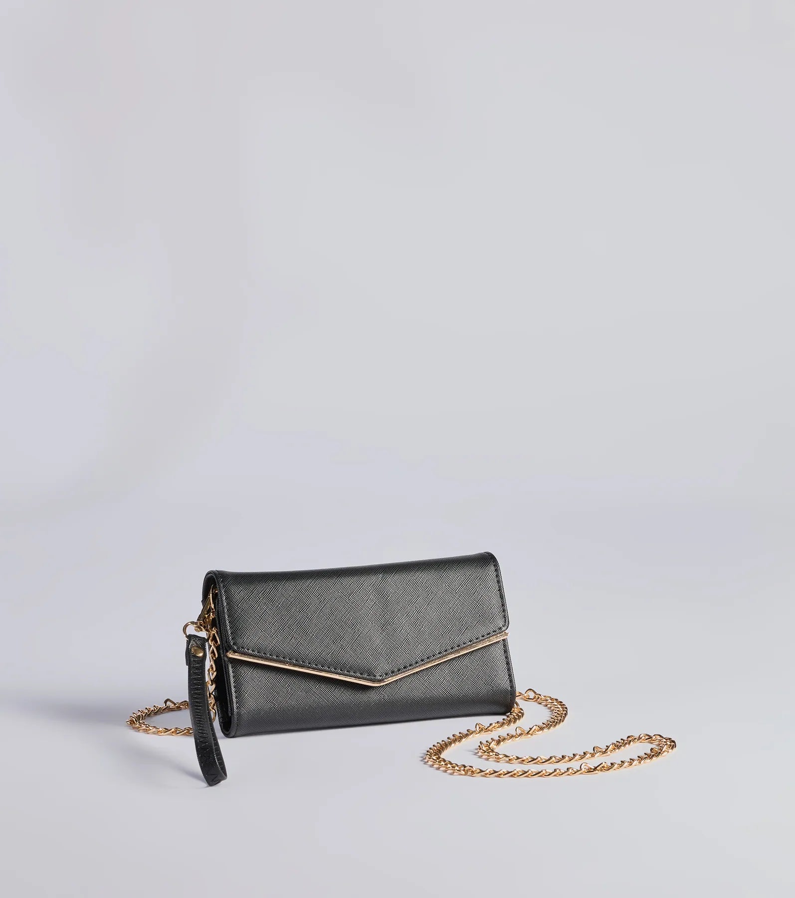 Premium Faux Leather Envelope Wristlet - Classic & Chic