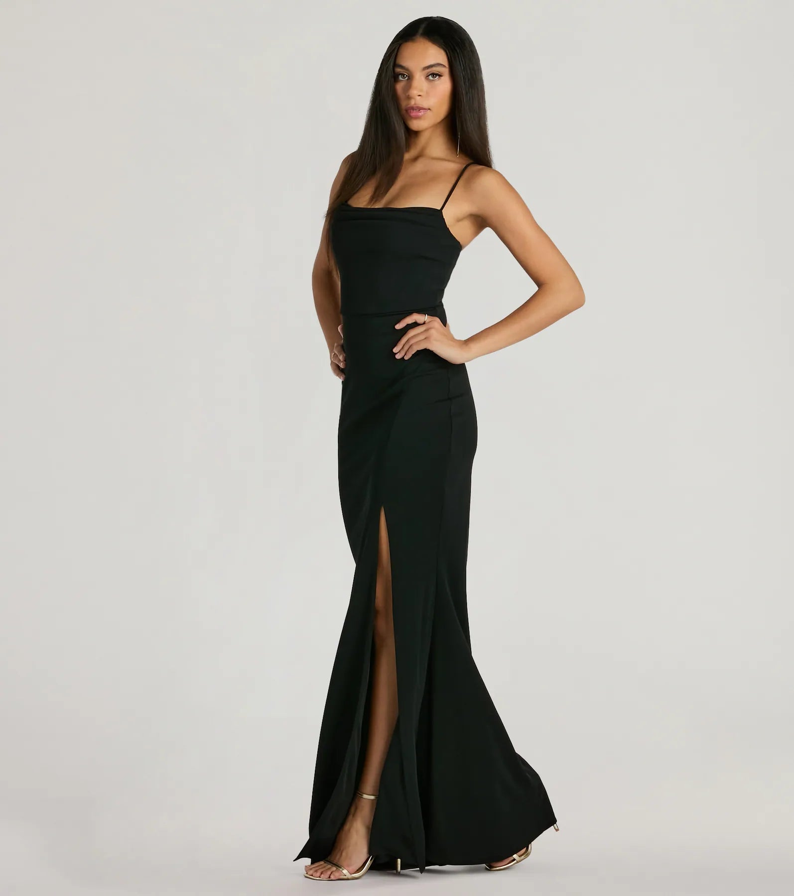 Premium Carol Sleeveless Mermaid Gown - Elegant Evening Dress