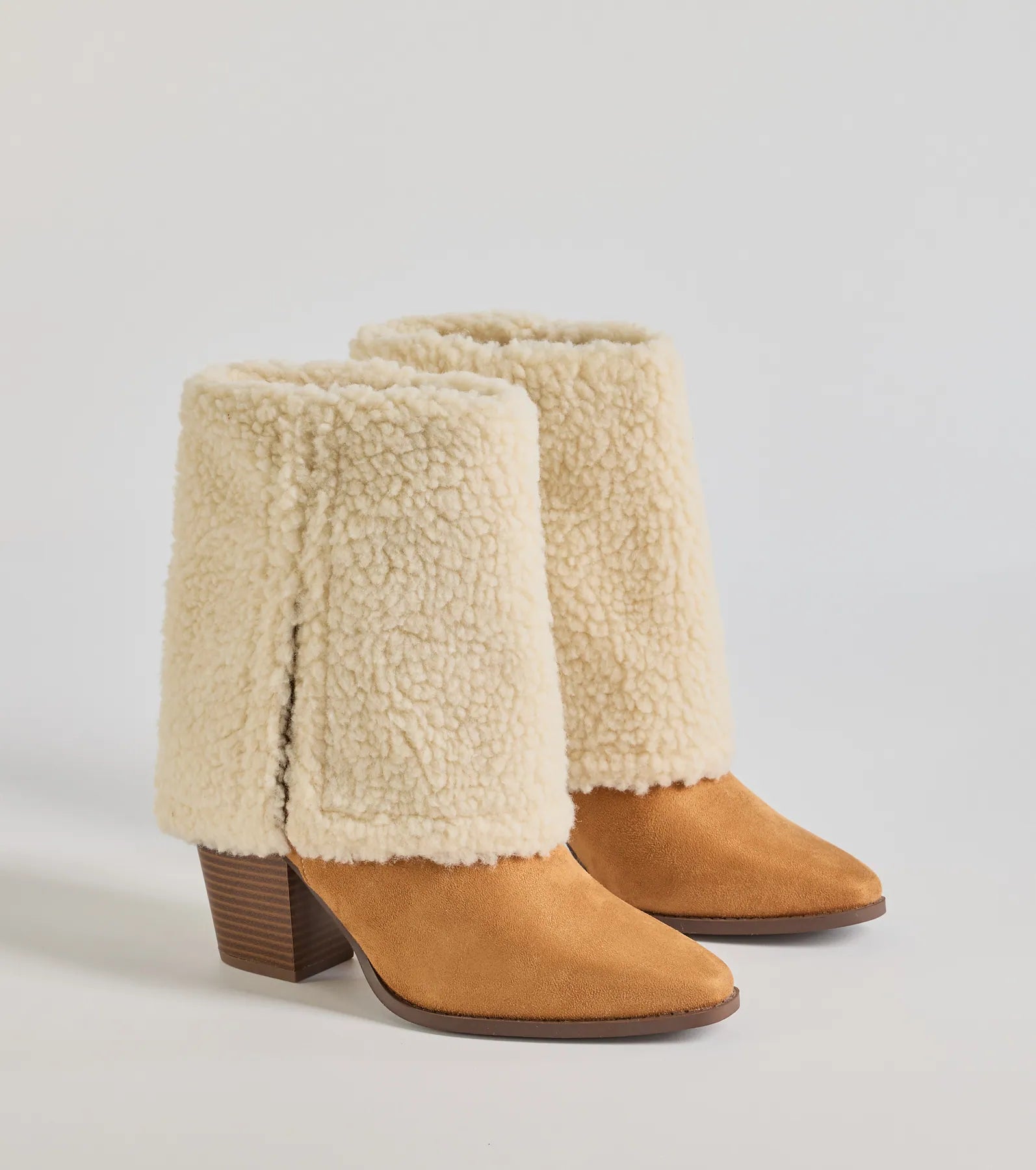 Ultimate Cozy Vibes Faux Sherpa Foldover Booties