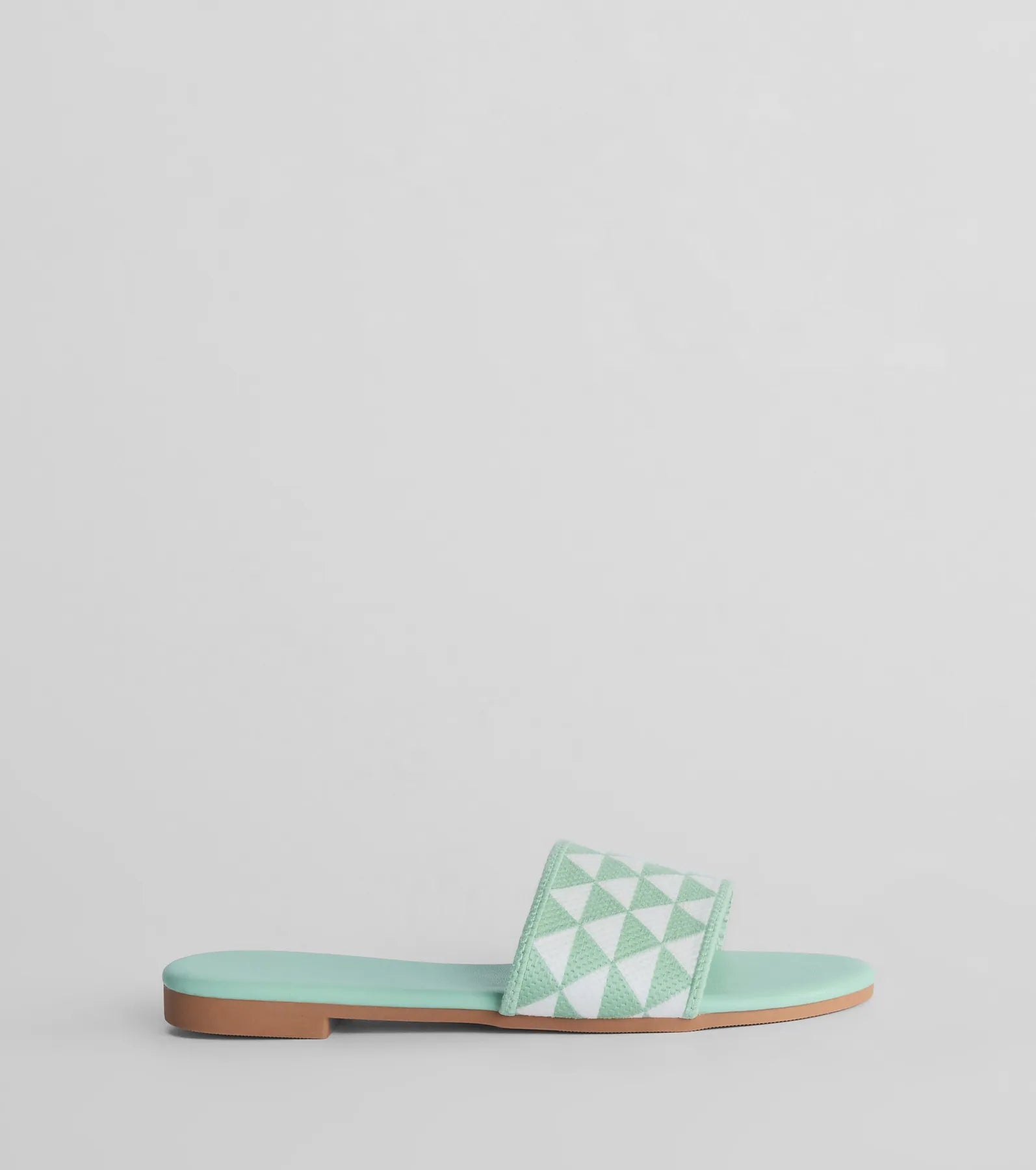 Premium Triangle Print Flat Sandals - Ultimate Comfort & Style