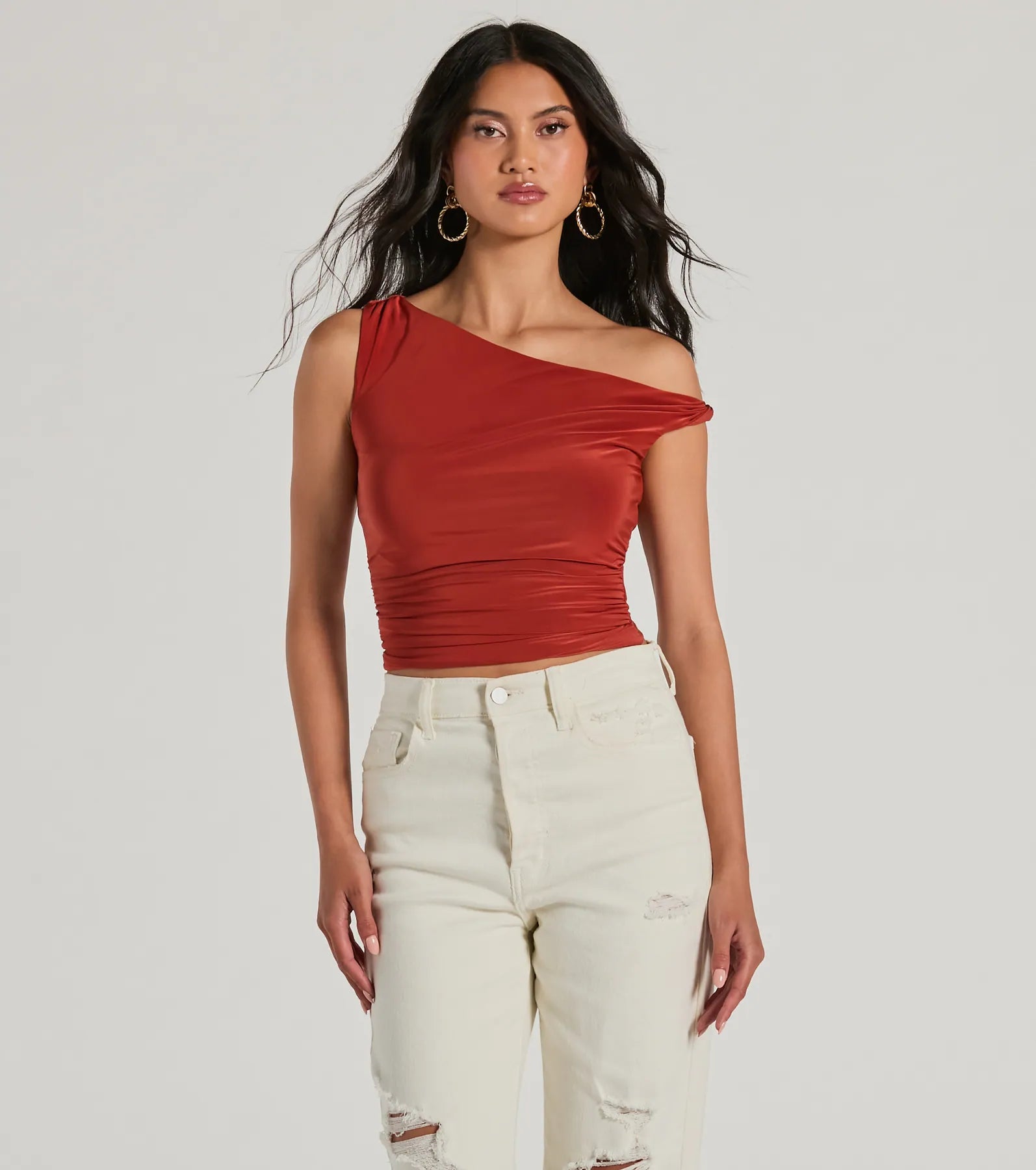 Ultimate Flirt One-Shoulder Crop Top - Trendy & Chic