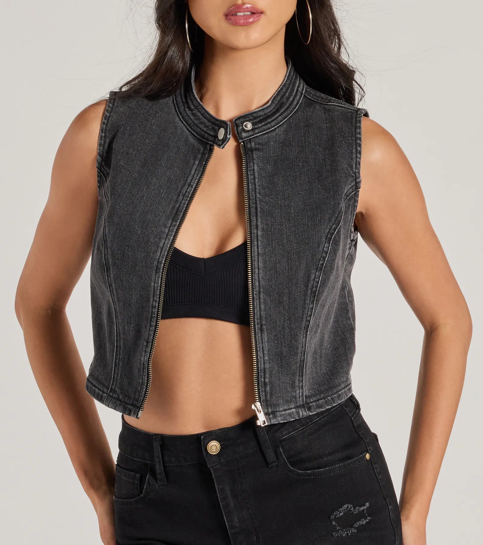 Premium Moto Denim Vest - Ultimate Style Upgrade