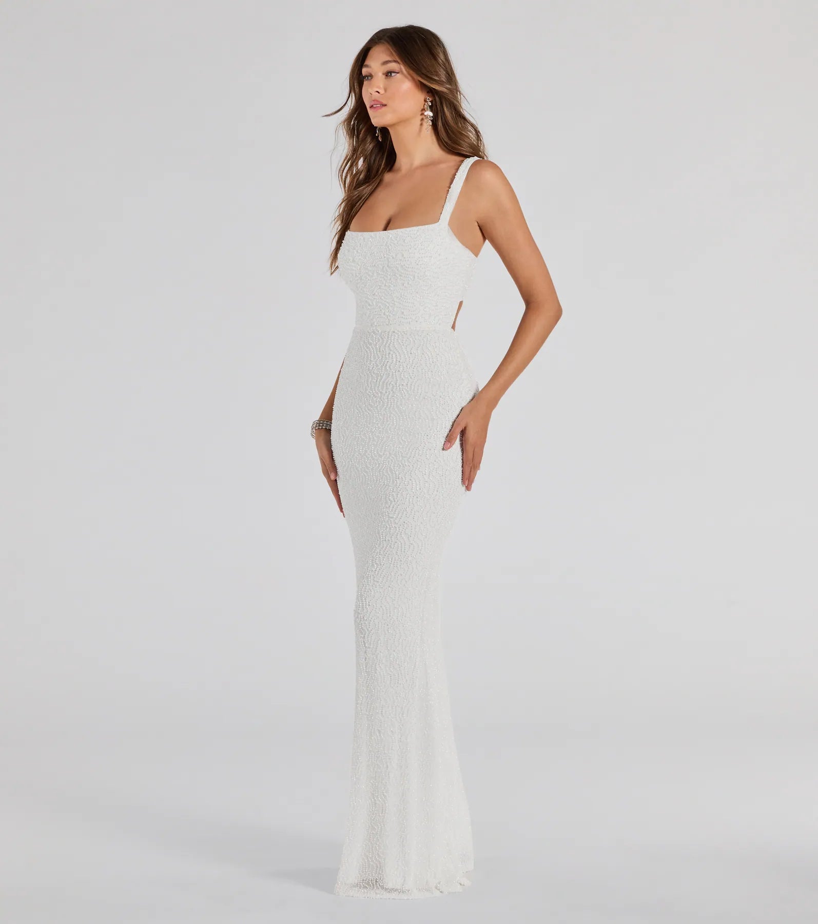 Kimia Premium Beaded Lace-Up Evening Gown