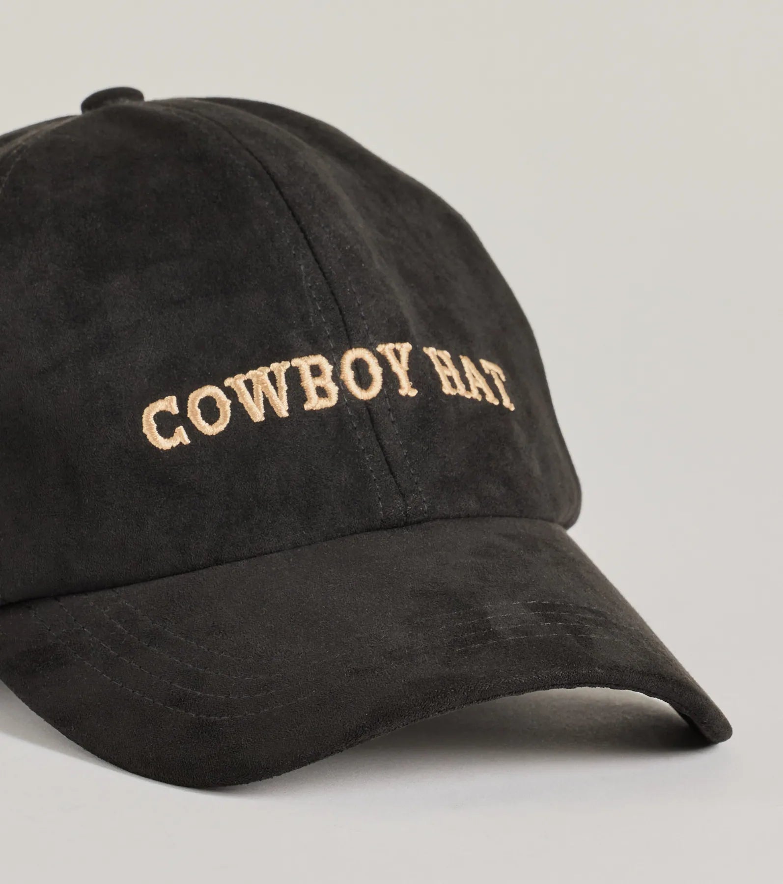 Premium Western Style Faux Suede Cowboy Script Hat