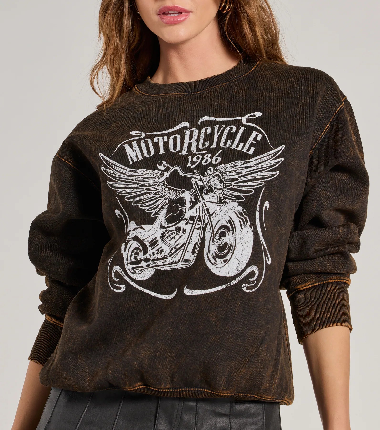 Ultimate Edge Oversized Fleece Sweatshirt - Motorcycle 1986