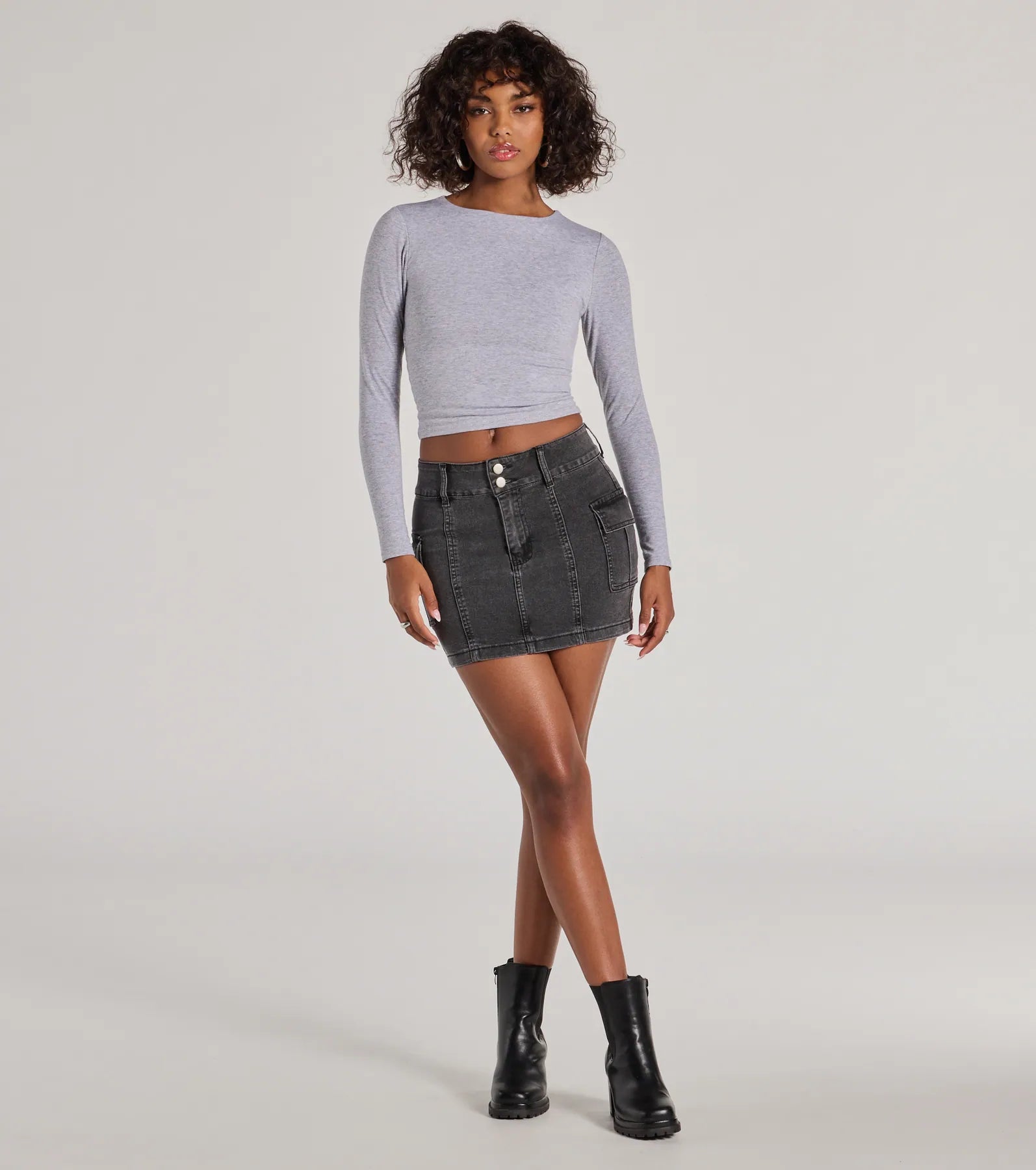 Ultimate Casual Cargo Denim Mini Skirt - Cool Girl Style