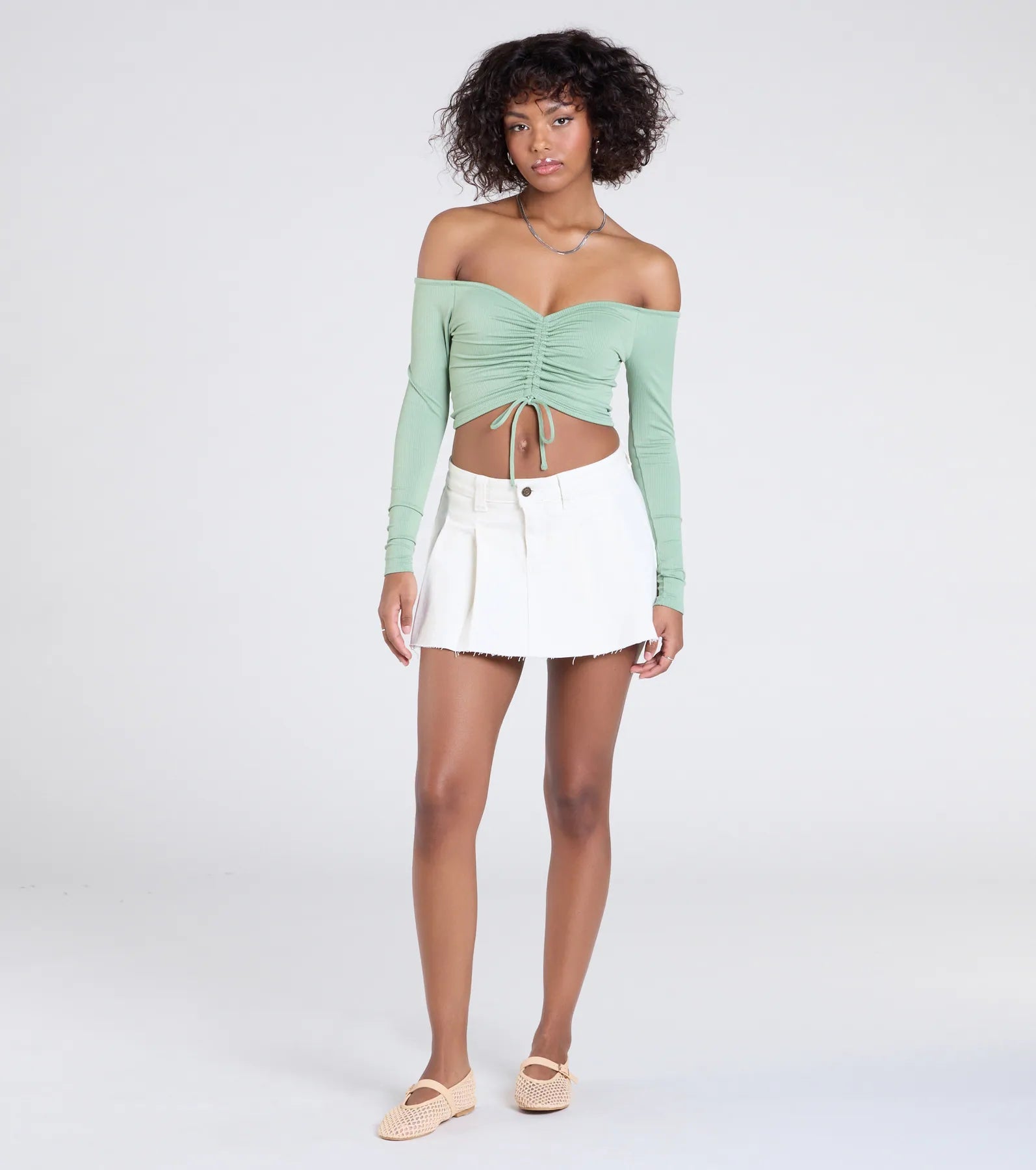 Ultimate Sultry Off-The-Shoulder Crop Top | Premium Stretch Fit