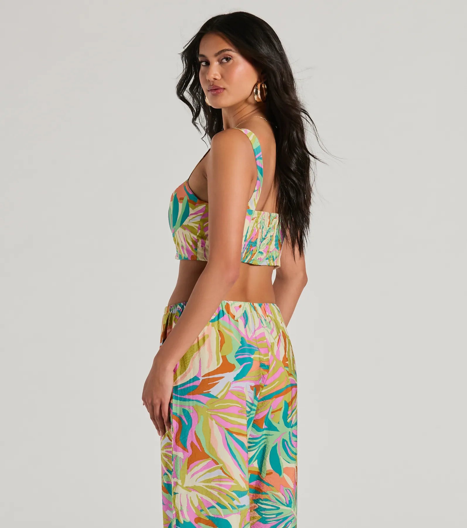 Ultimate Tropical Getaway Sweetheart Crop Top