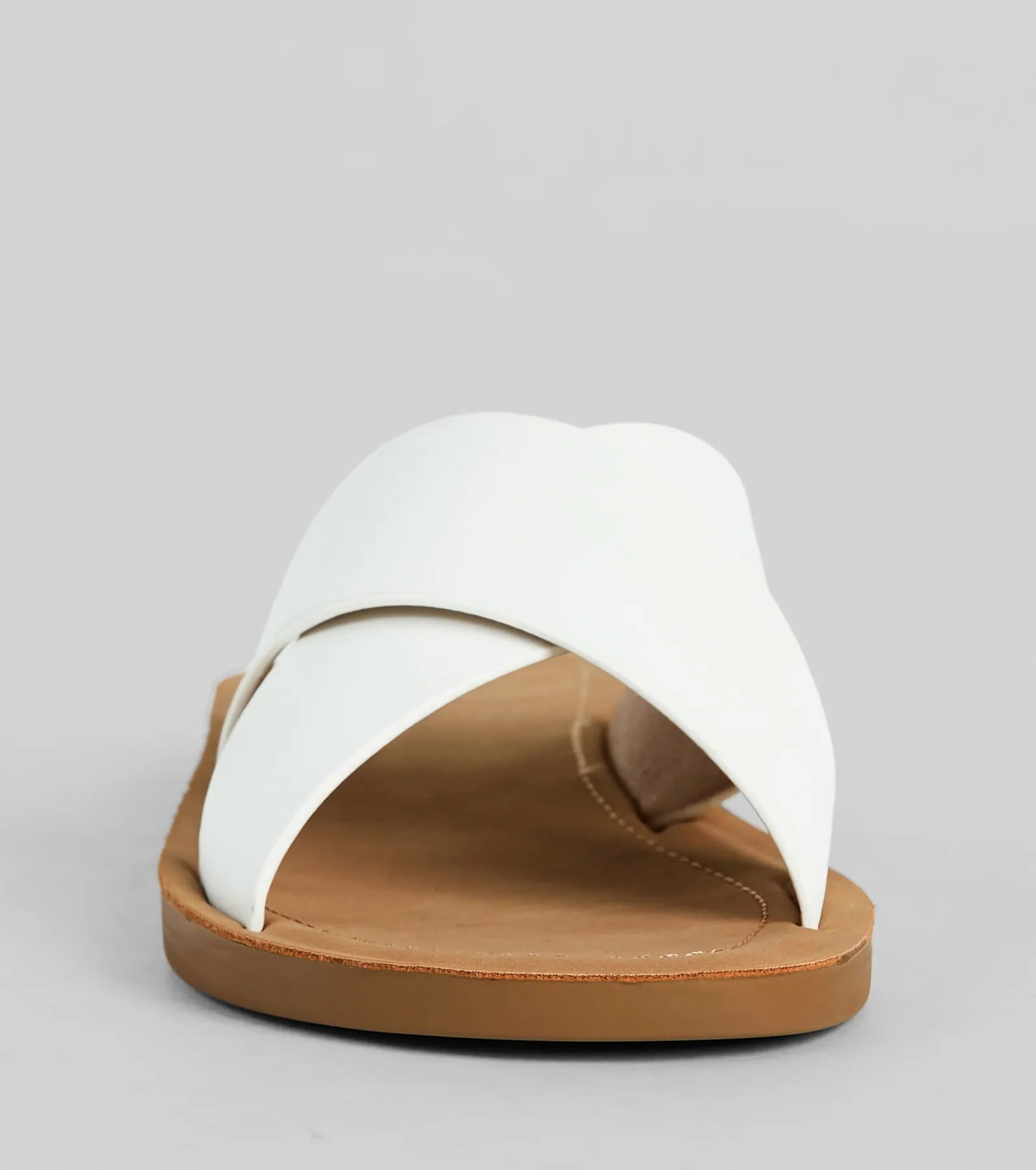 Premium Criss Cross Faux Leather Flat Sandals - Ultimate Comfort & Style
