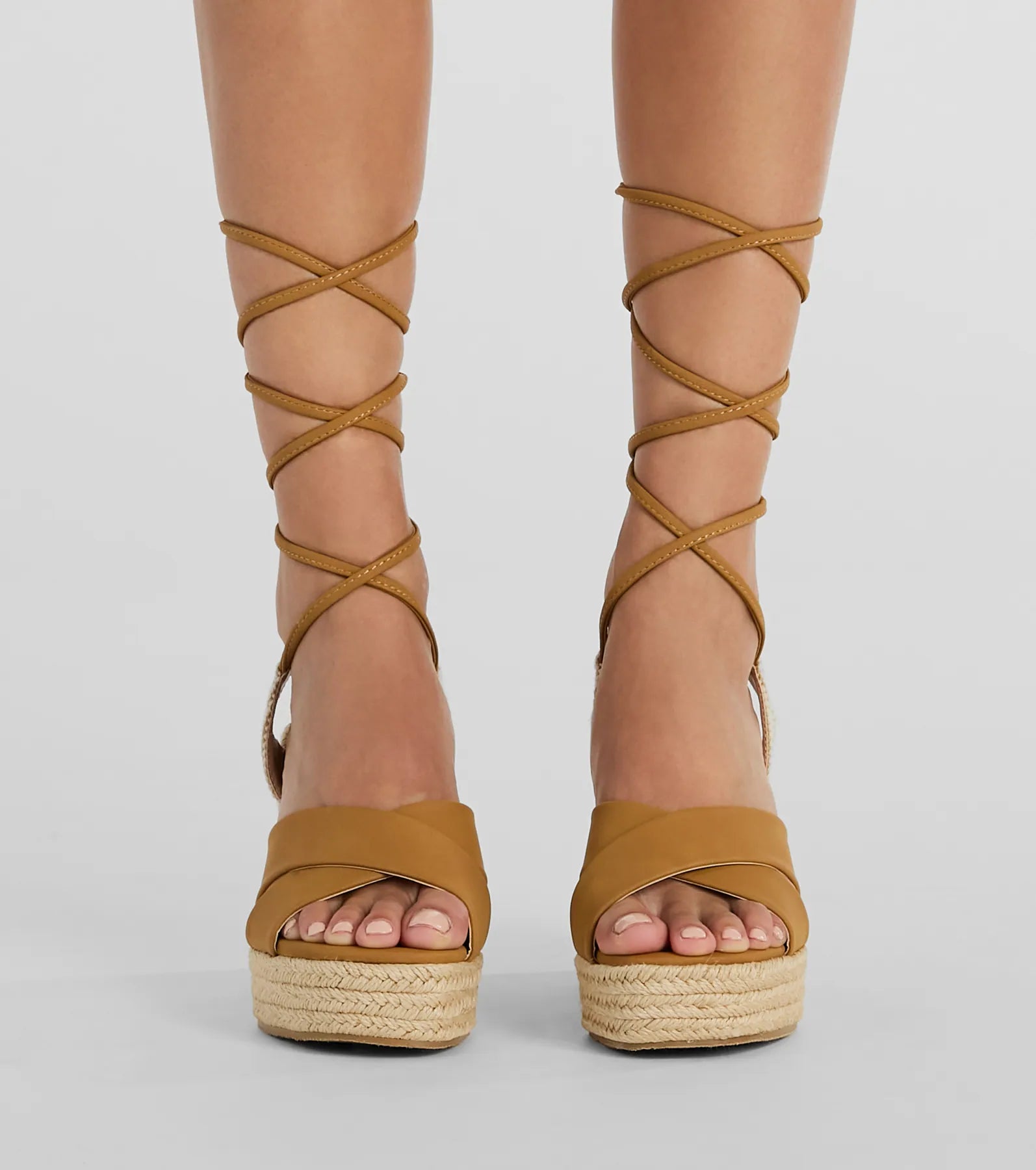 Ultimate Summer Style: Open-Toe Lace-Up Espadrille Wedges