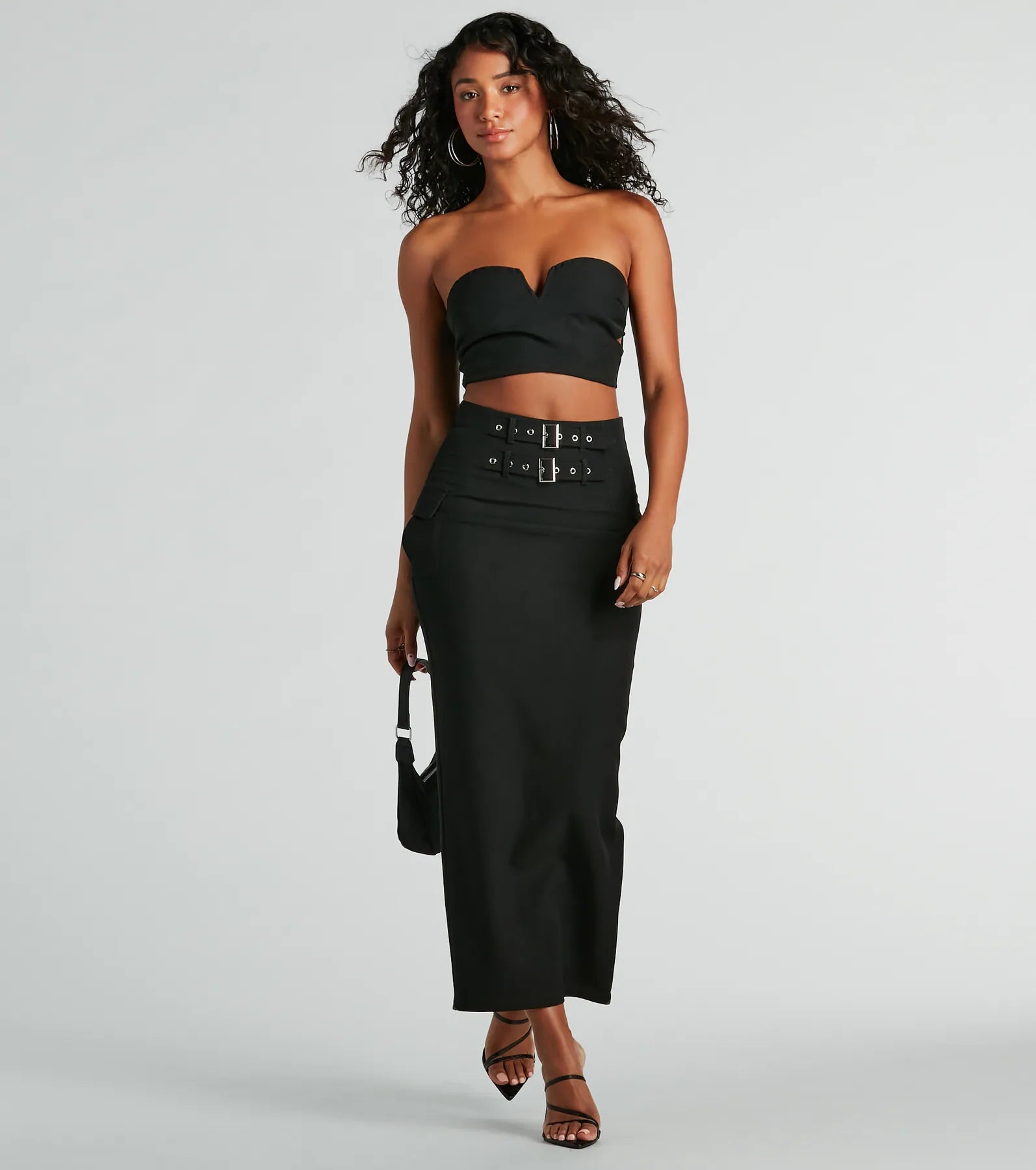 Ultimate High Waist Belted Maxi Skirt - Major Baddie Edition