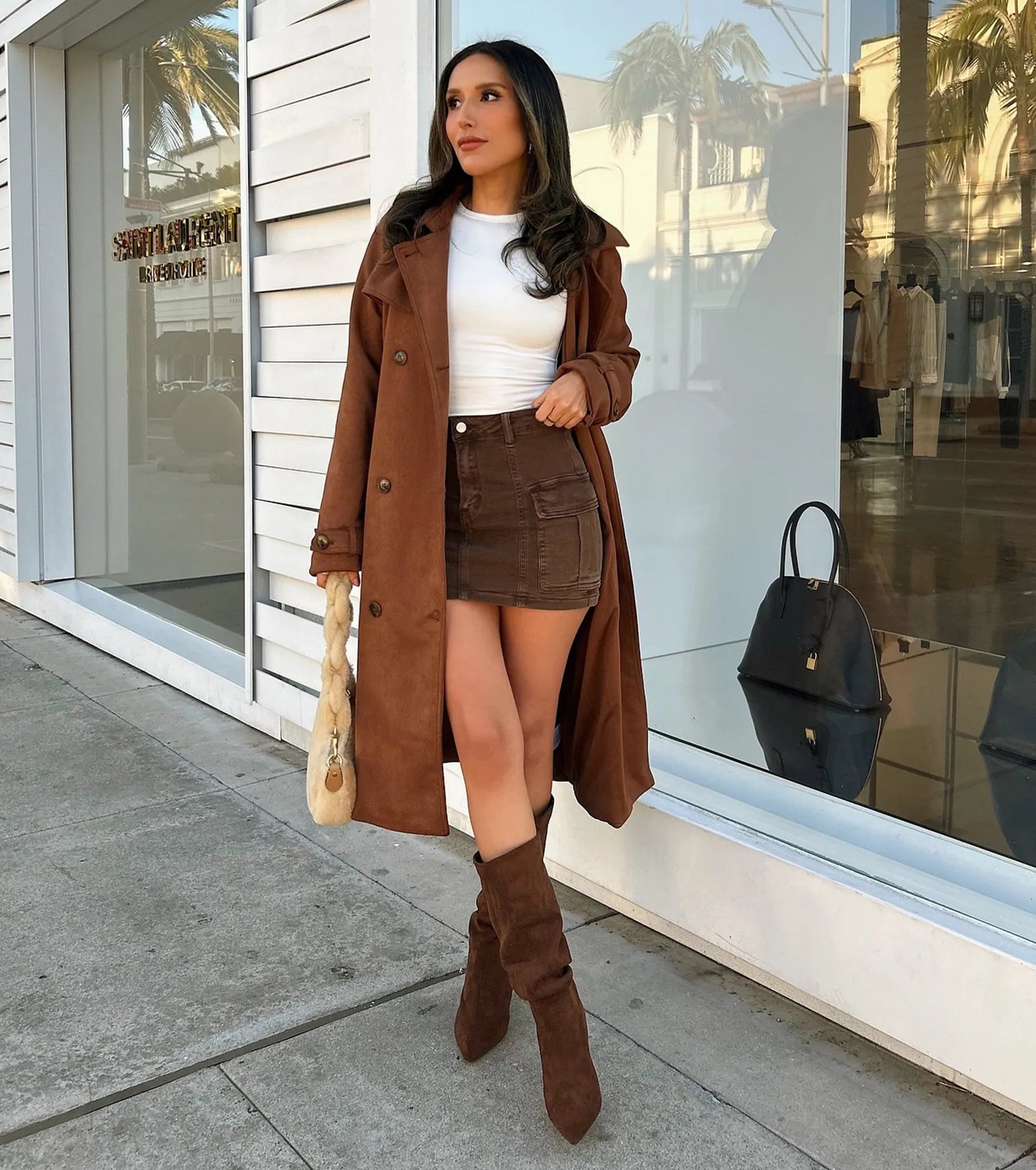 Premium City Chic Faux Suede Trench Coat - Ultimate Style Upgrade