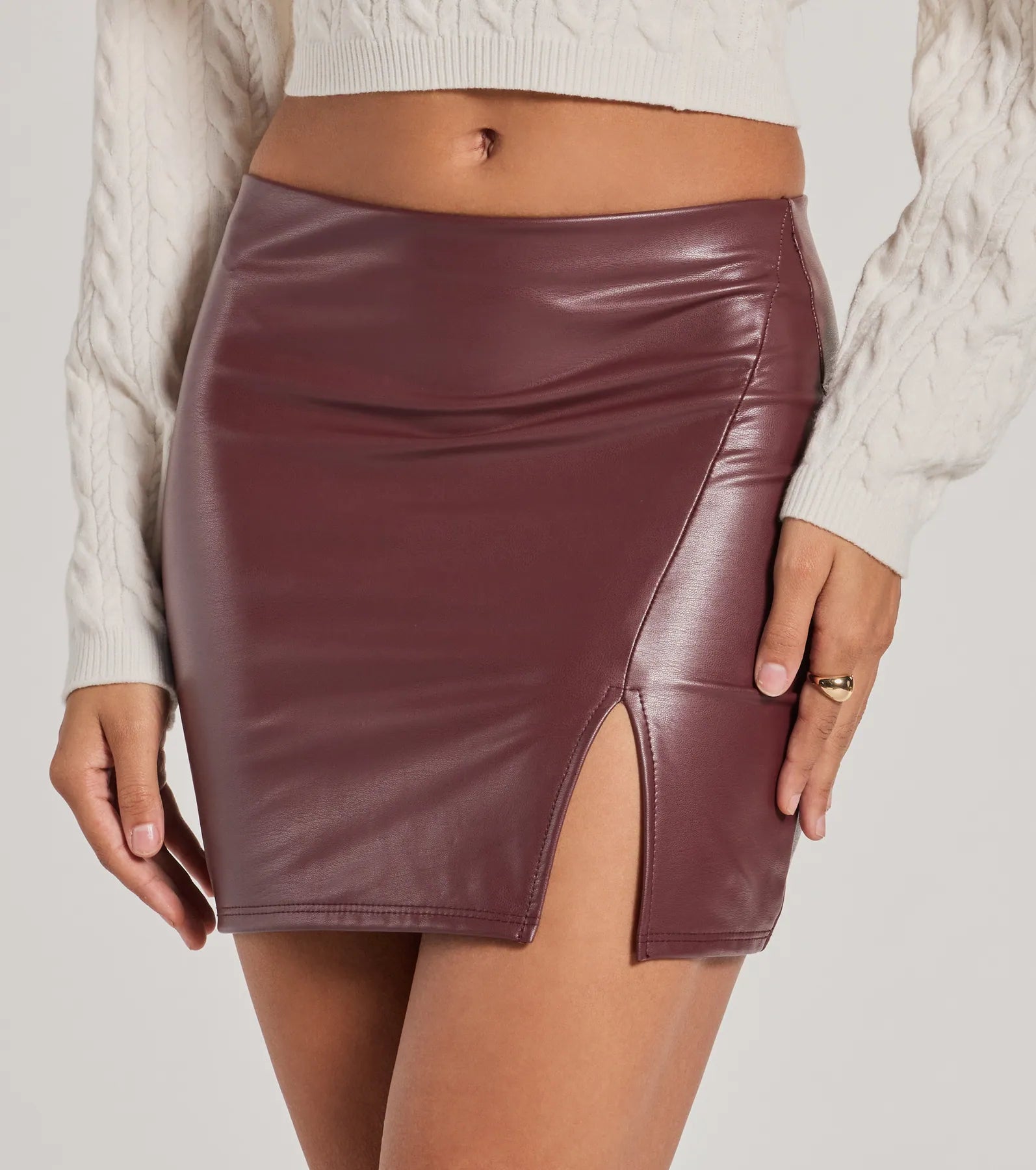 Ultimate Bold Allure Faux Leather Mini Skirt