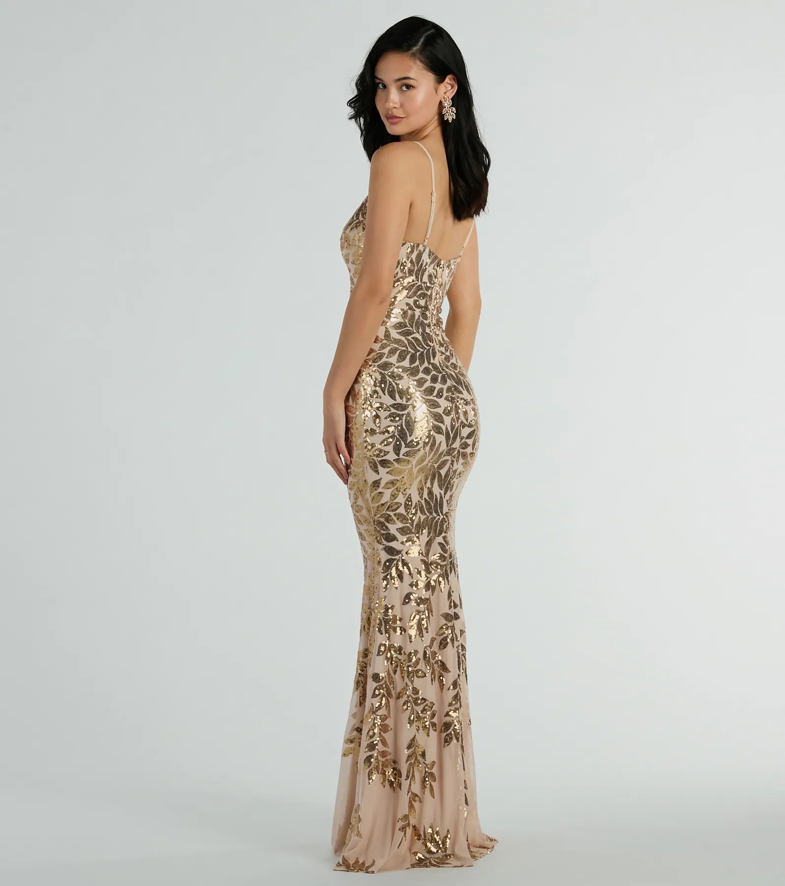 Premium Brie Glamour Sequin Mermaid Gown