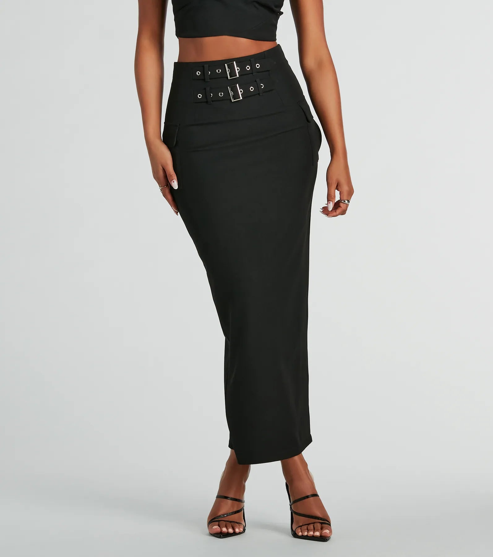 Ultimate High Waist Belted Maxi Skirt - Major Baddie Edition