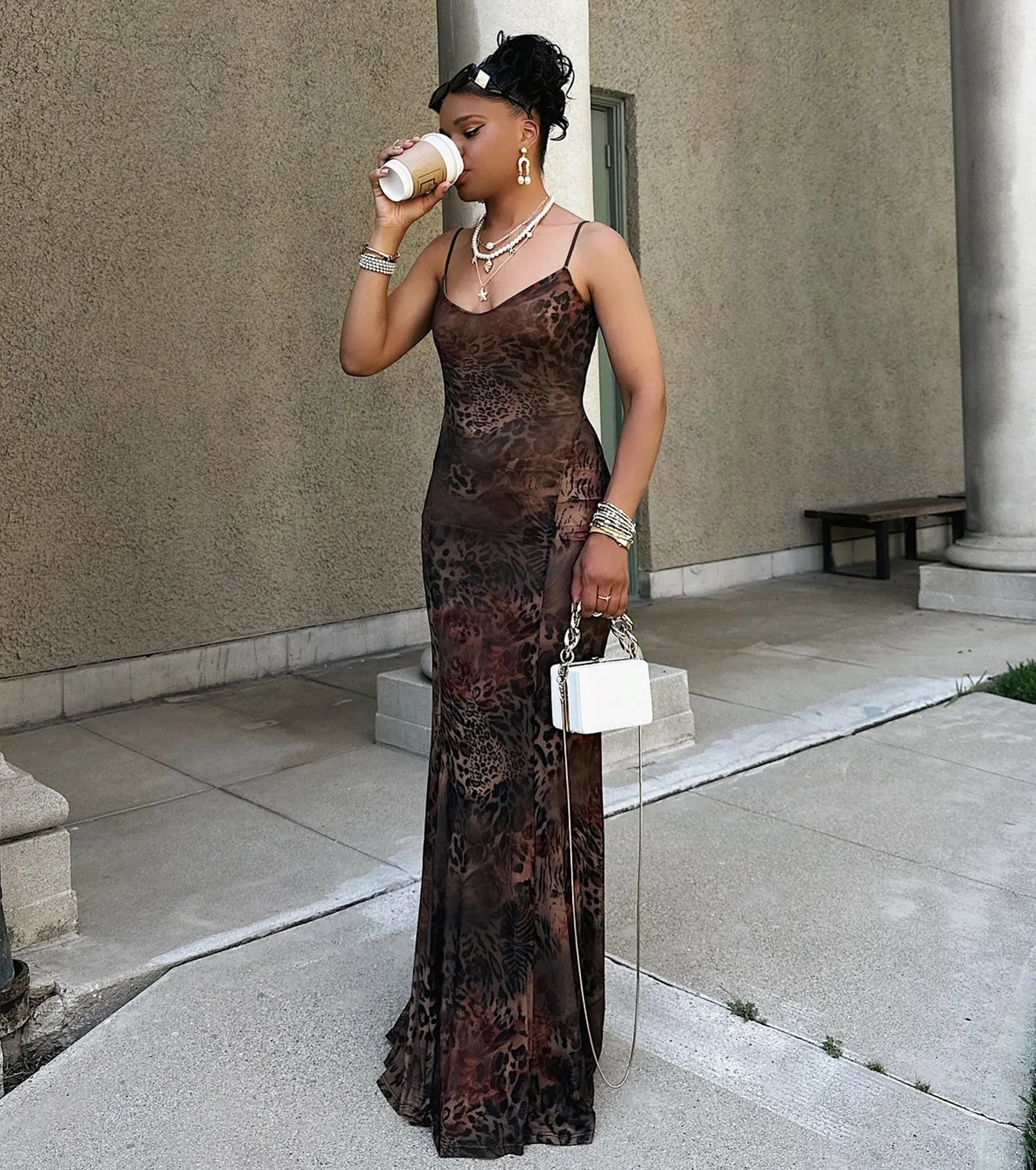 Ultimate Fierce Allure Leopard Print Maxi Dress