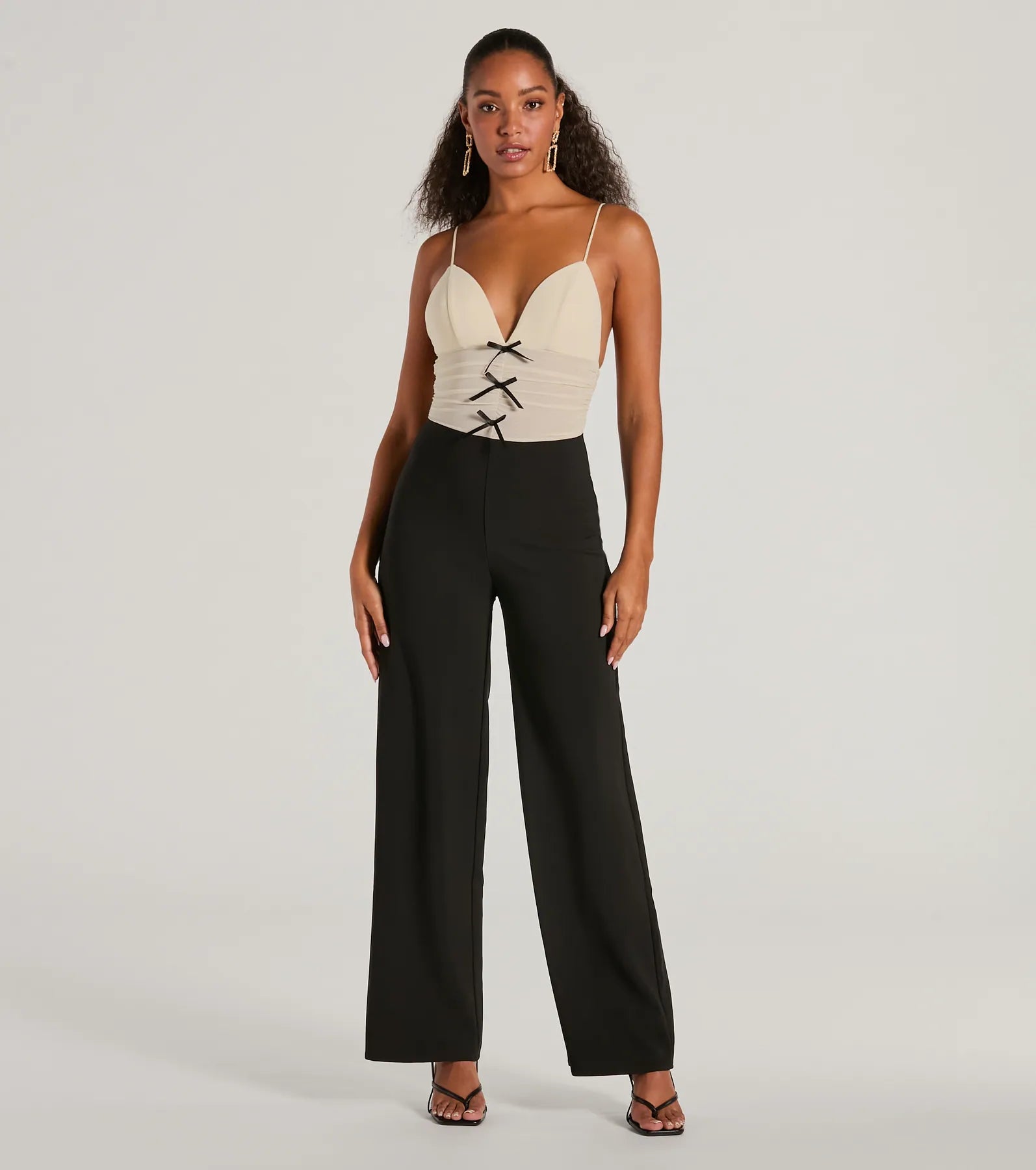 Ultimate Sweet & Chic Bow Detail Jumpsuit - Effortlessly Stylish