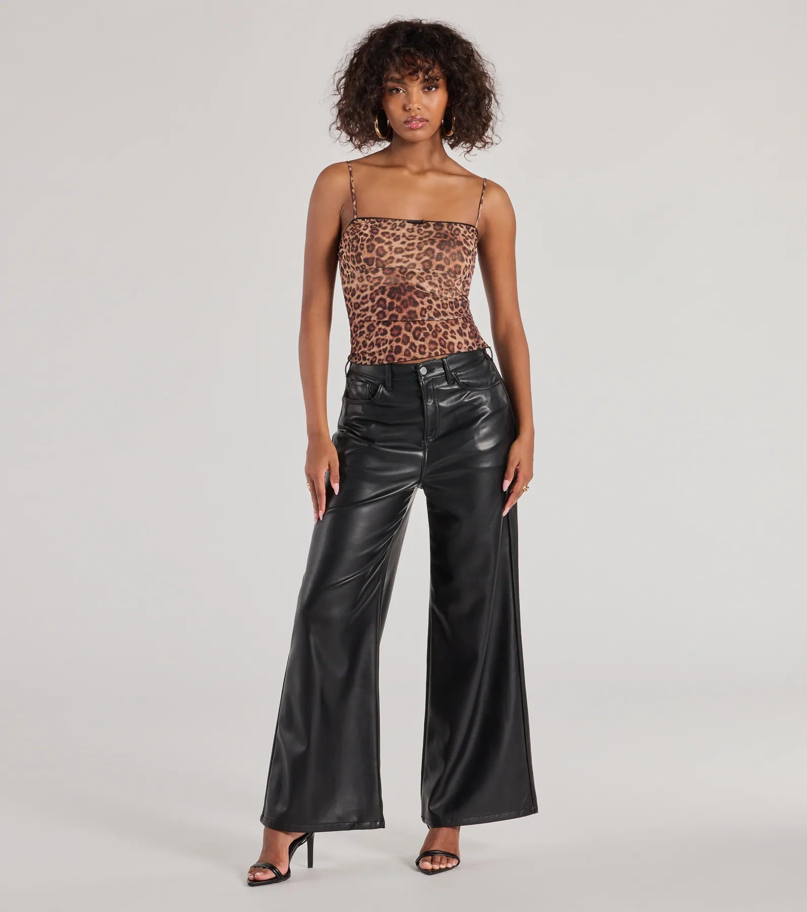 Ultimate Glam Faux Leather Wide-Leg Pants