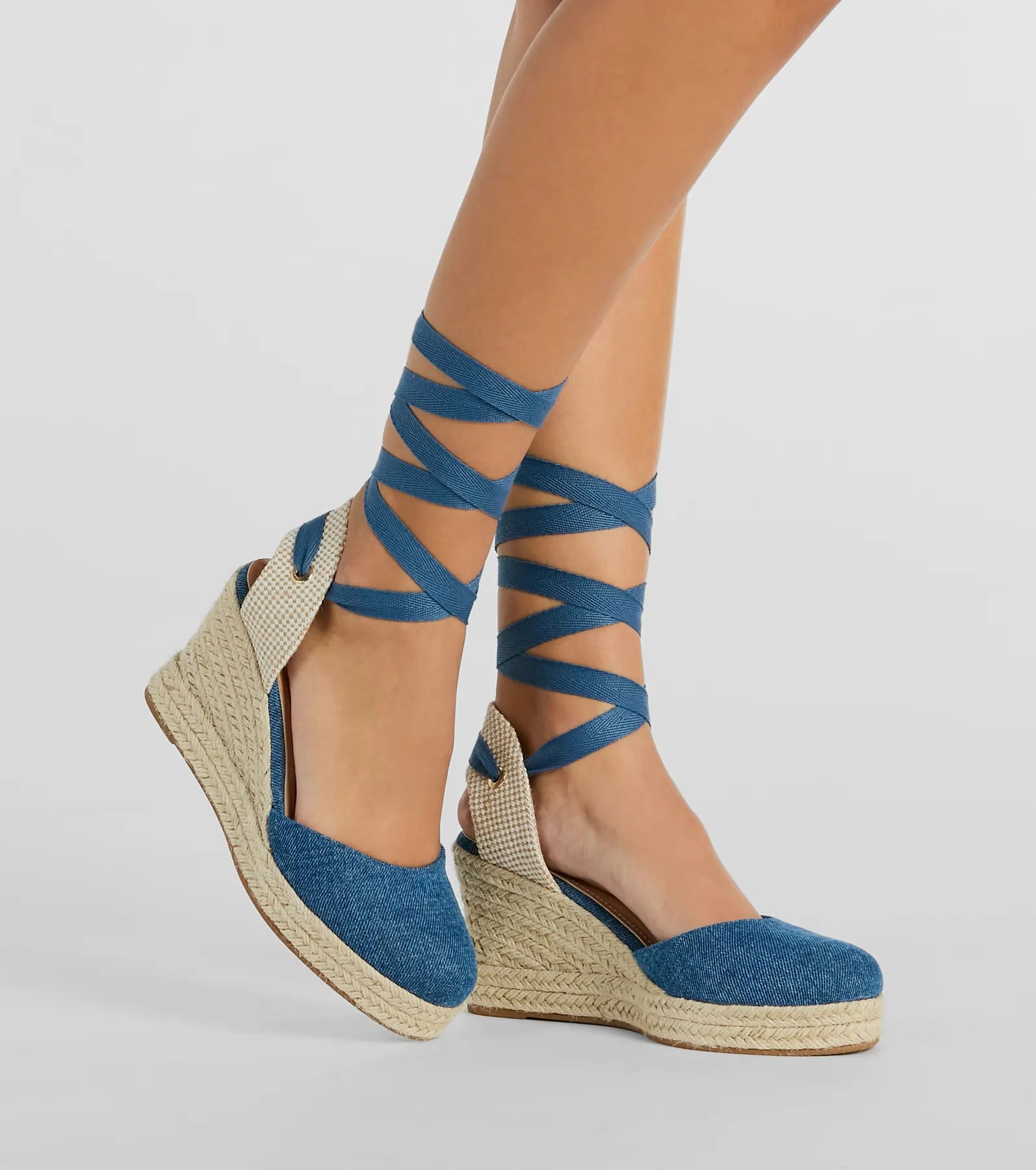 Premium Beachy Dreams Denim Espadrille Wedges - Ultimate Summer Style