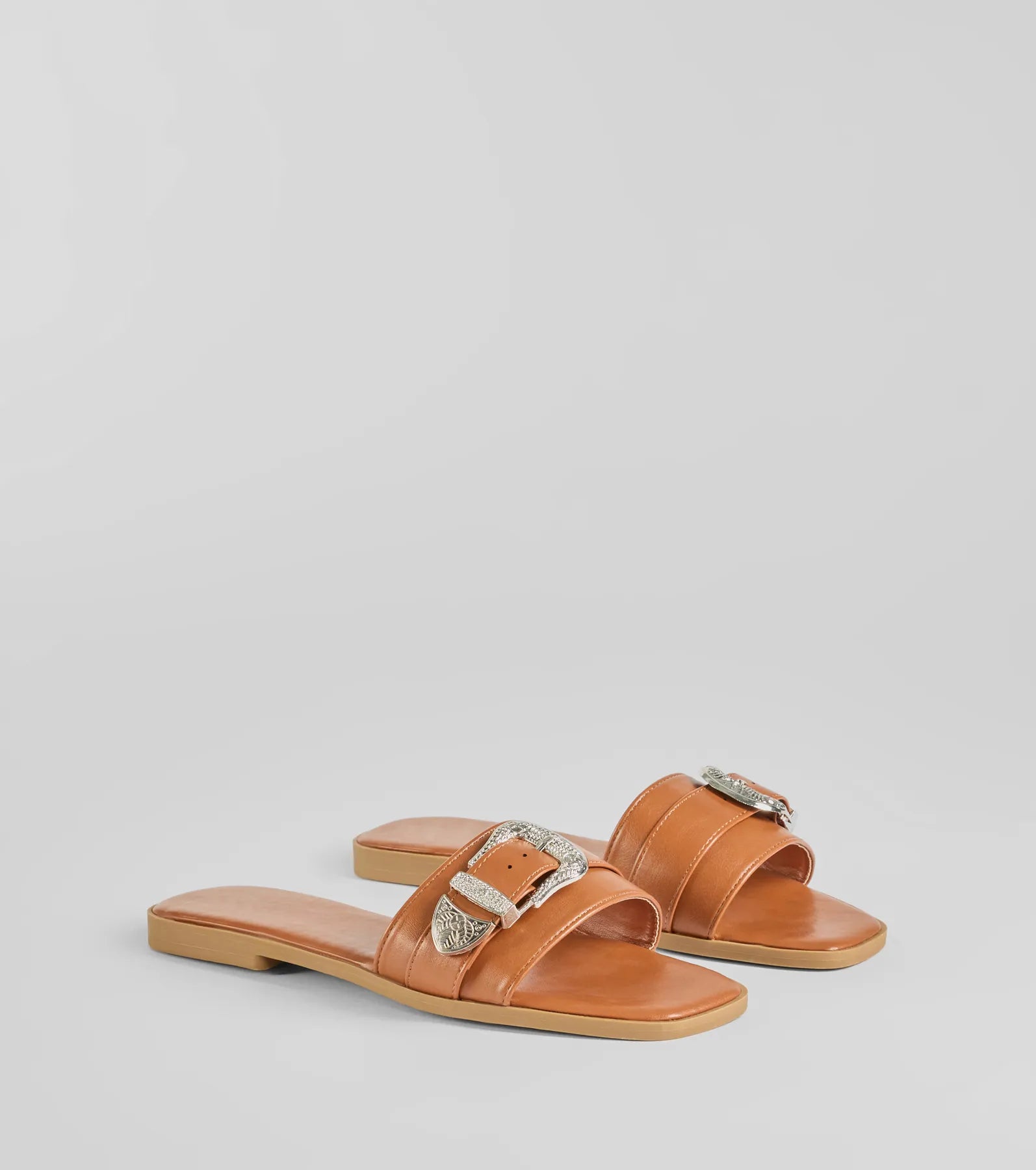 Premium Western Buckle Faux Leather Sandals - Ultimate Style Statement