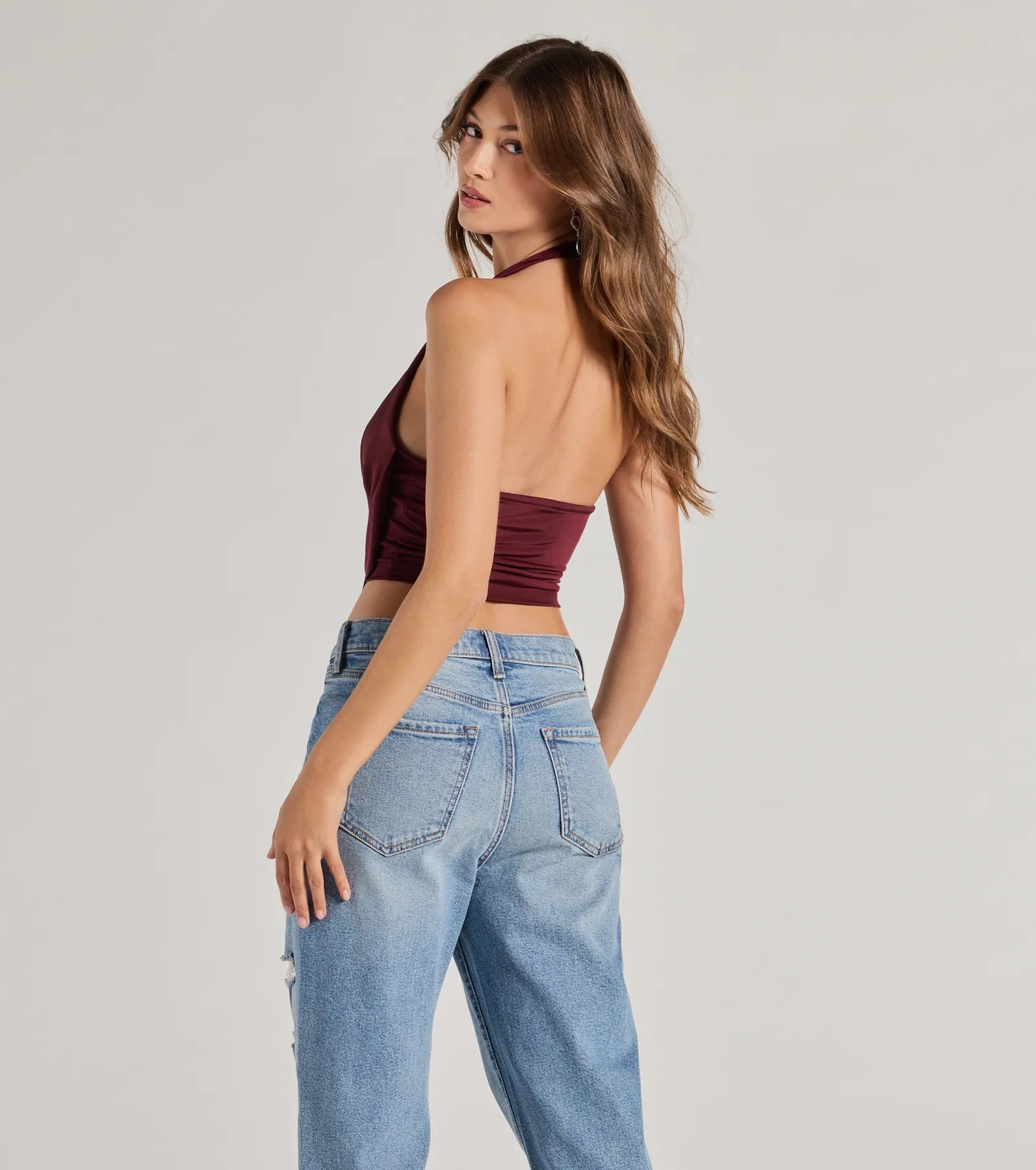 Ultimate Statement Sleeveless Halter Crop Top