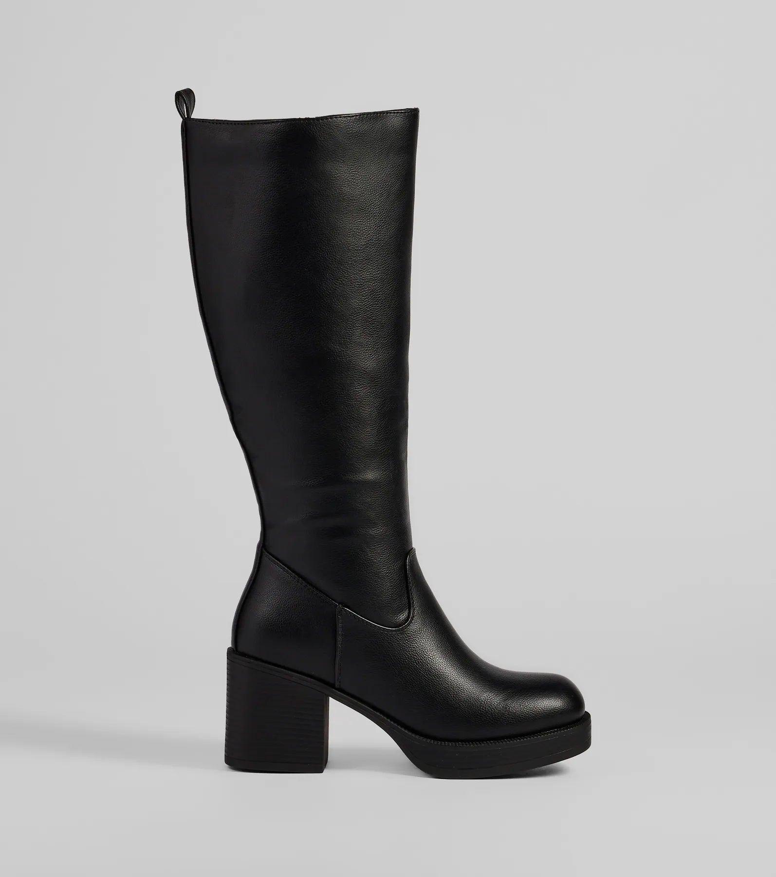 Ultimate Edgy Chic Moto Boots - Under-The-Knee Platform Style