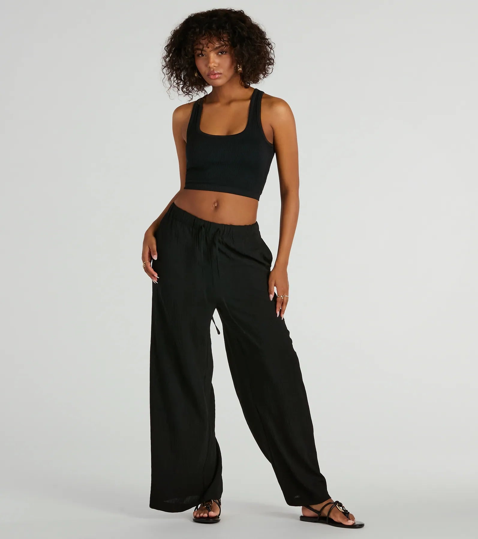 Premium Bohemian High-Rise Wide-Leg Pants