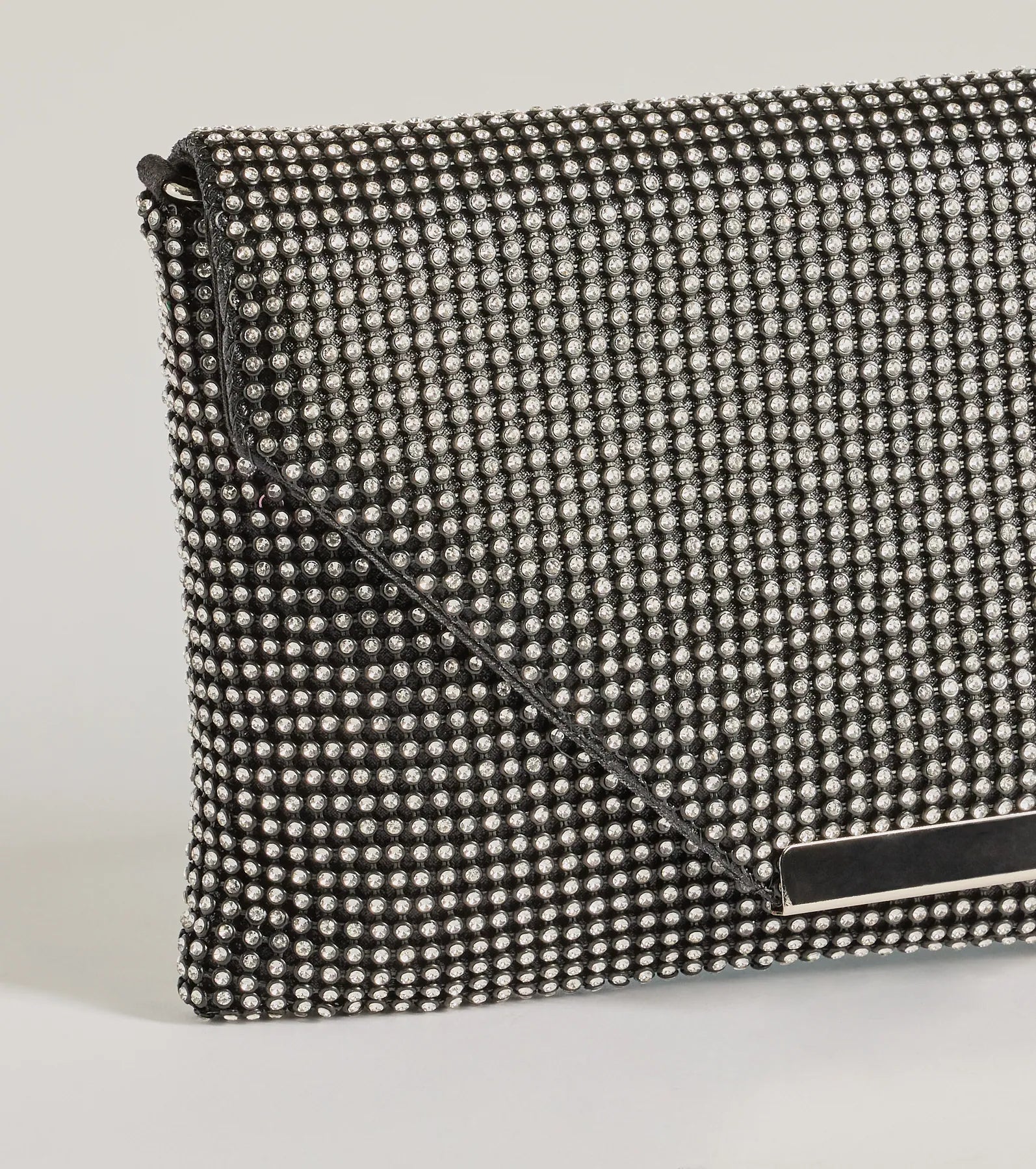 Ultimate Luxe Shimmer Rhinestone Envelope Clutch