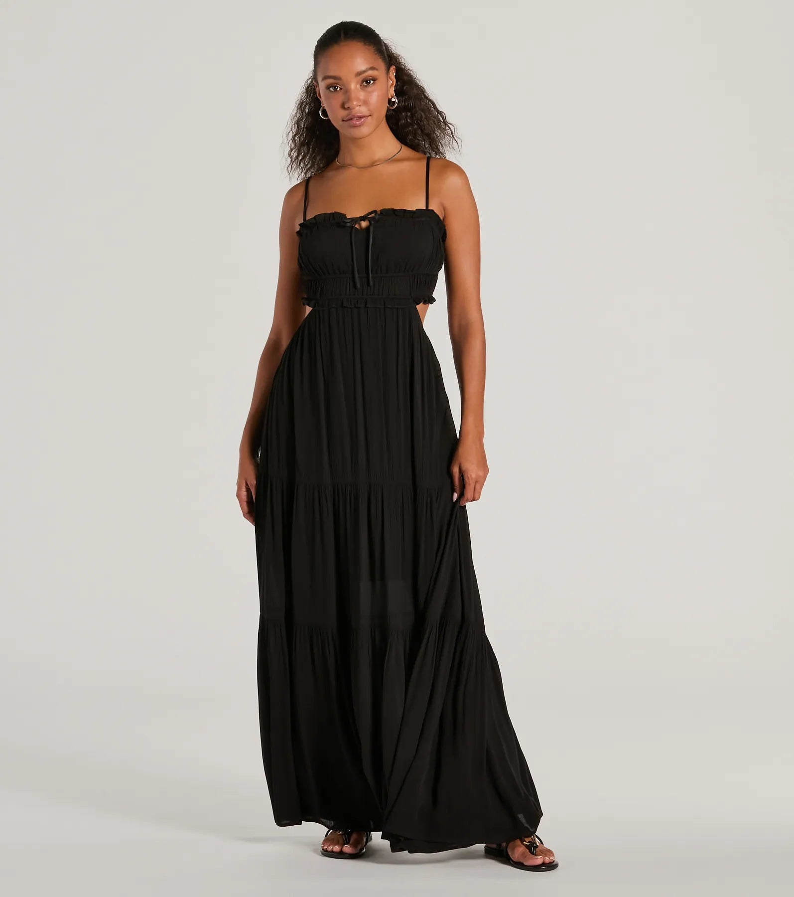 Ultimate Breezy Chic Ruffled Maxi Dress